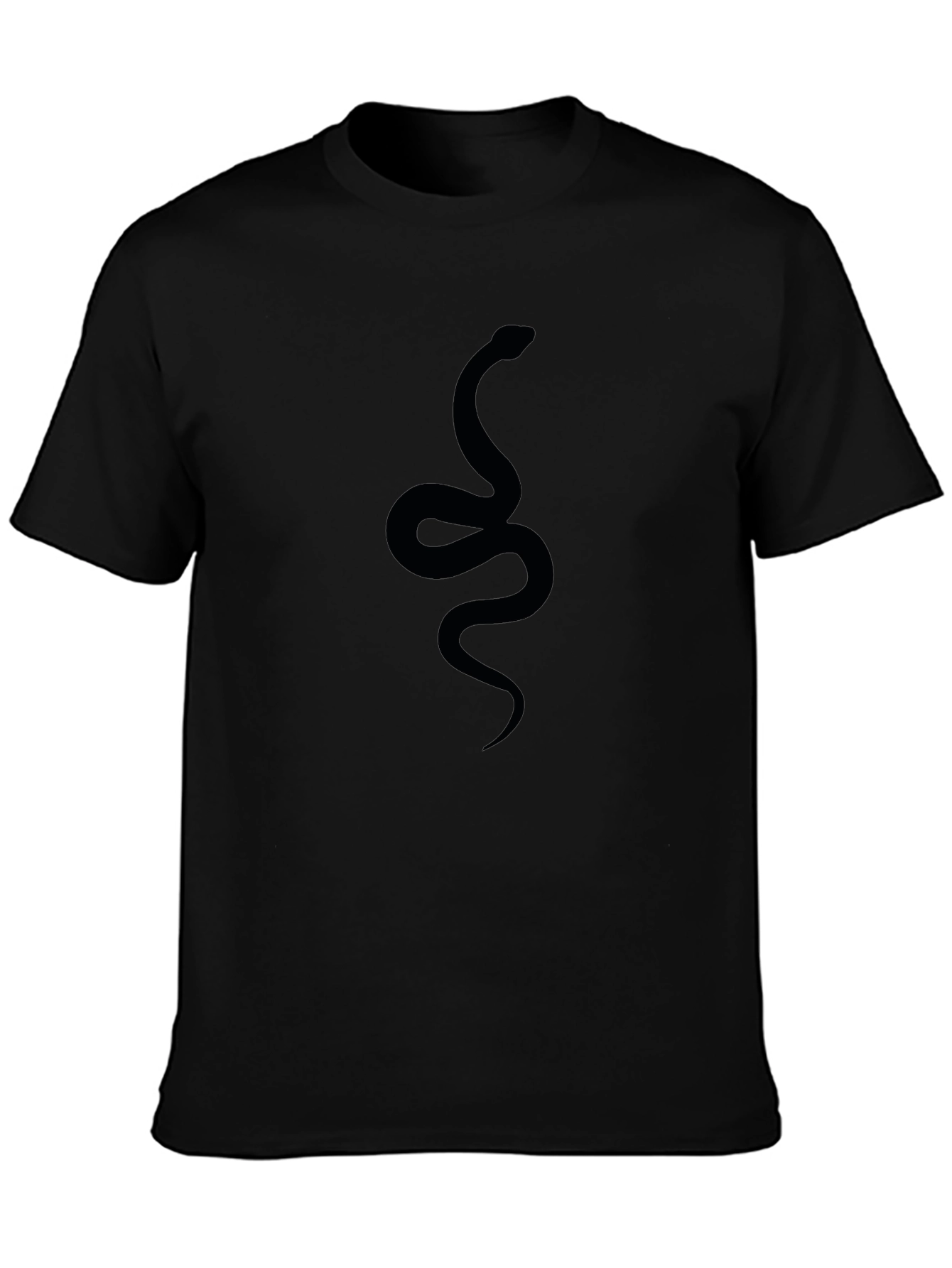 Black Men's Black Snake Graphic Tee - Stylish Casual Wear view 3