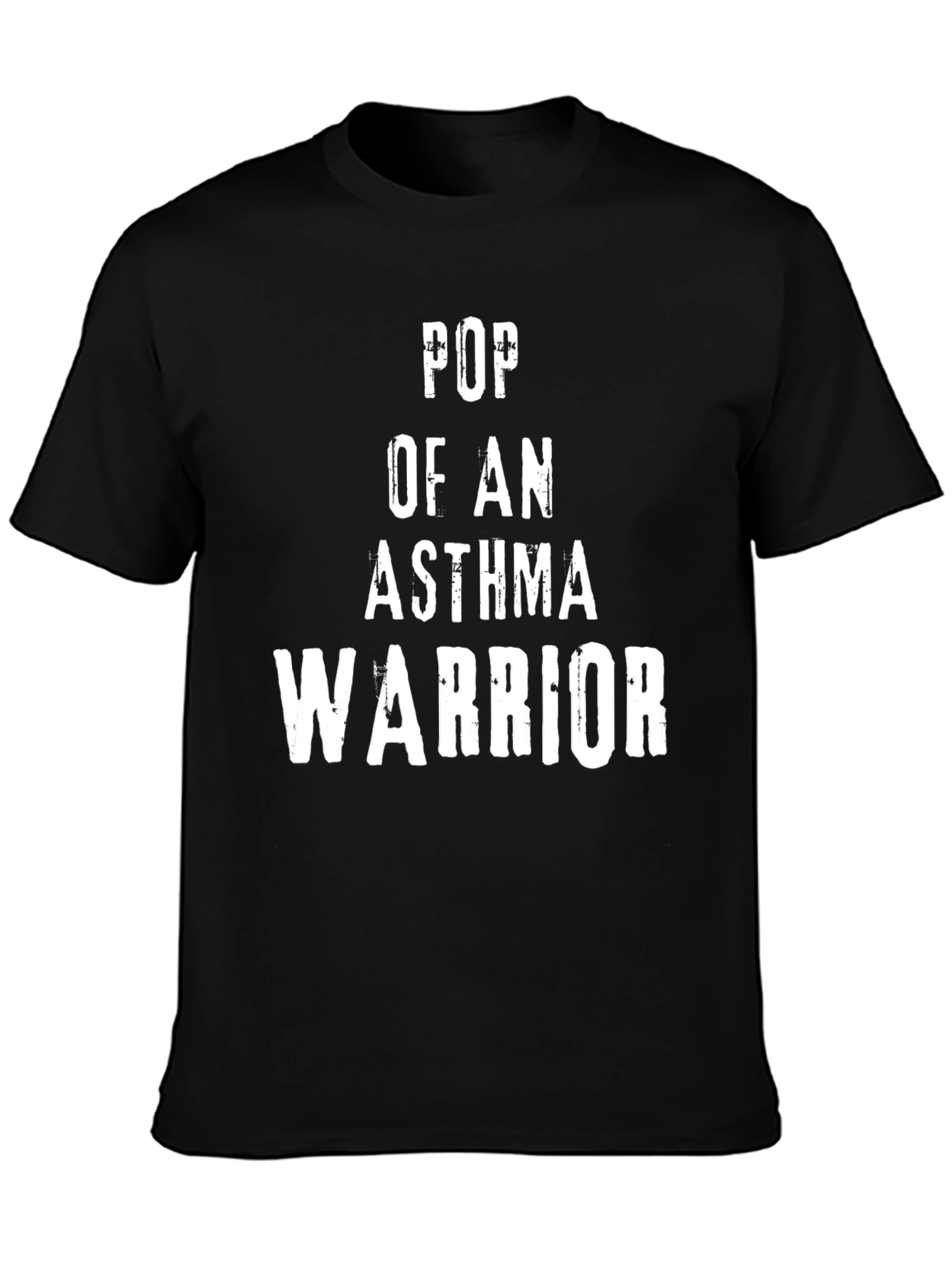 Black Pop of an Asthma Warrior T-Shirt - Black view 3