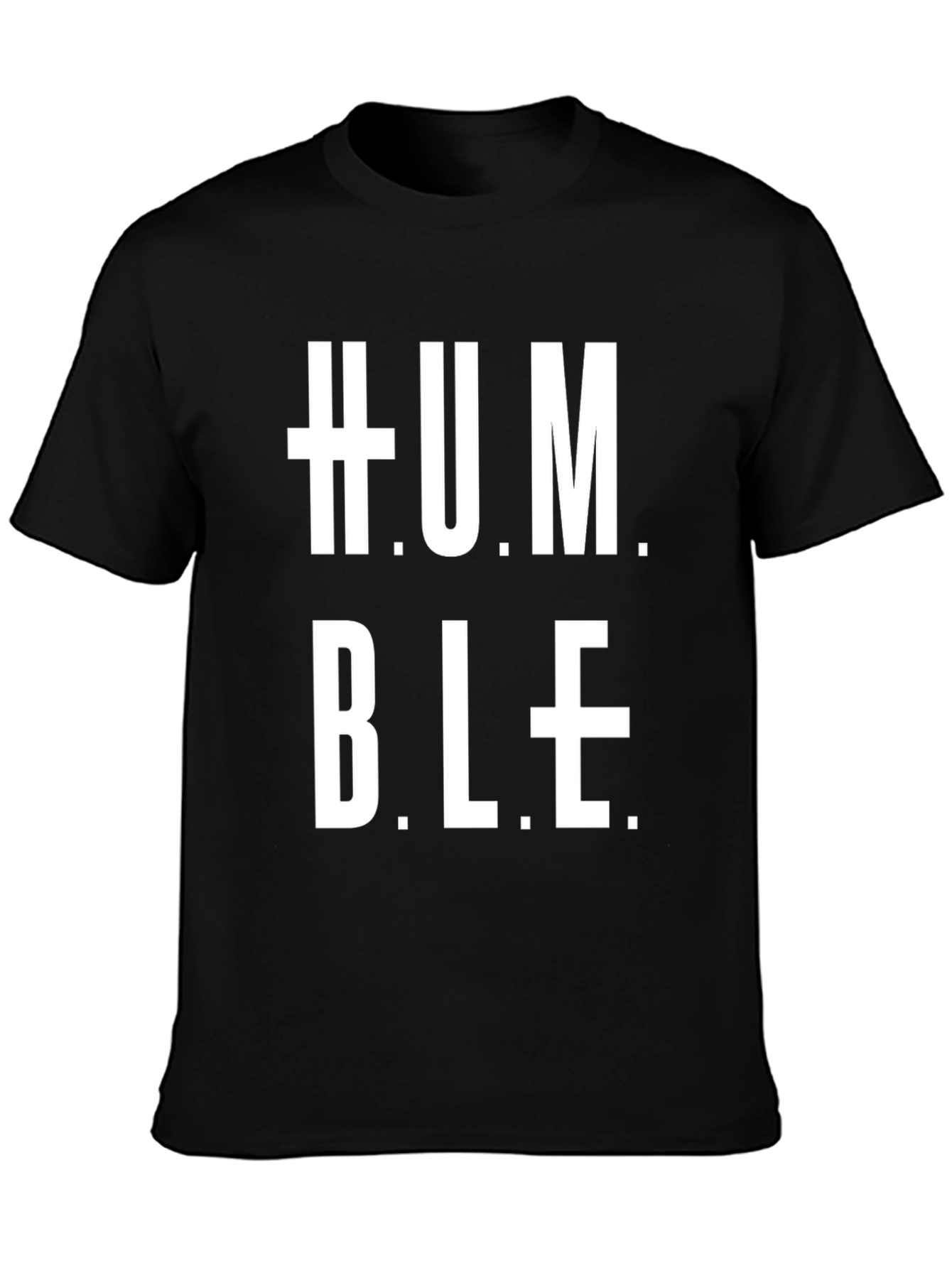 Black Humble Graphic T-Shirt - Black Cotton Blend view 3