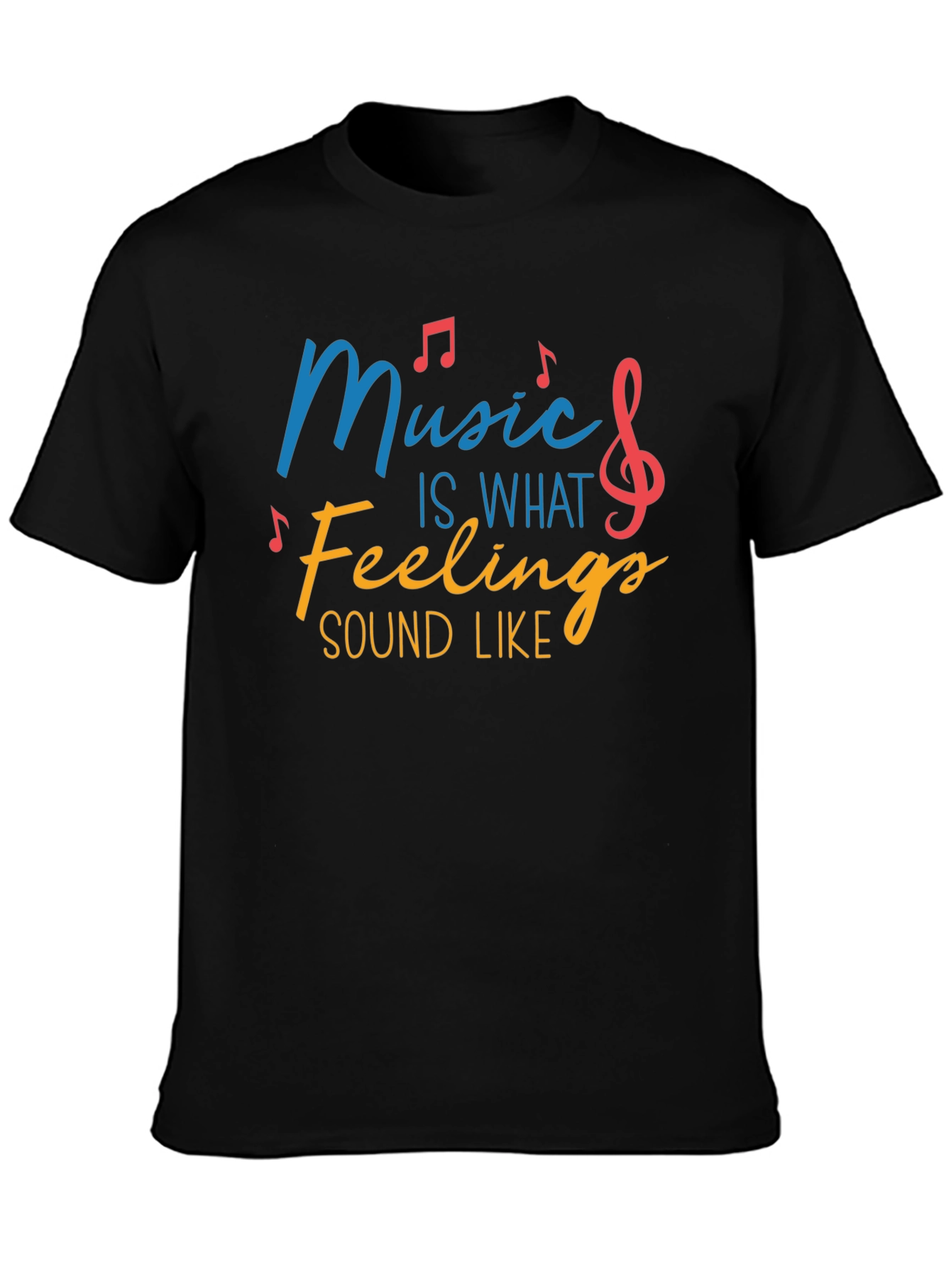 Black Music Is What Feelings Sound Like Graphic T-Shirt view 3