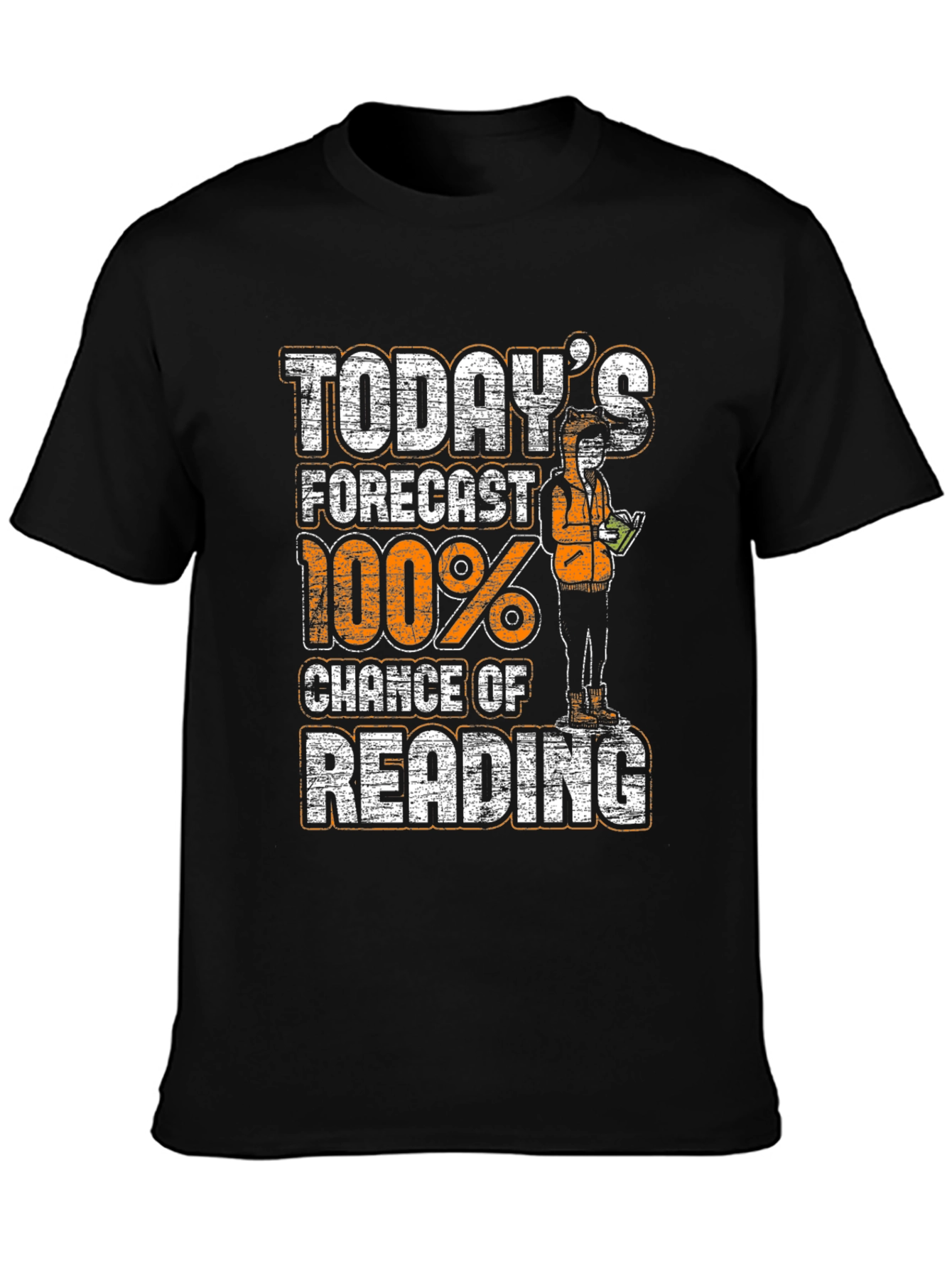 Today's Forecast 100% Chance of Reading Graphic T-Shirt - 3