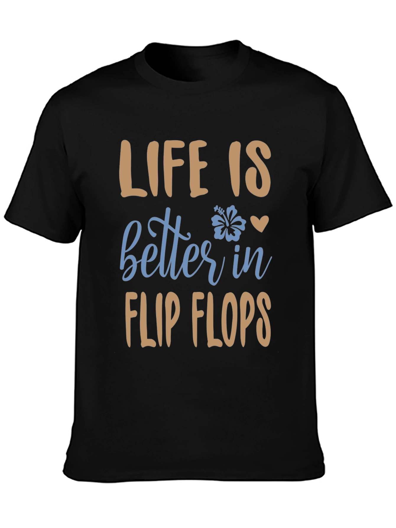 Black Life is Better in Flip Flops Graphic Tee view 3