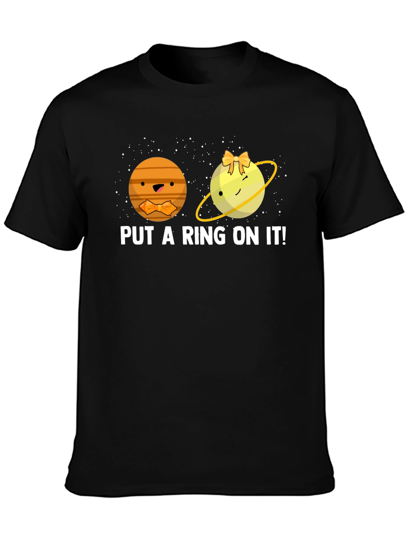 Black Put a Ring on It Planet Graphic Tee view 3