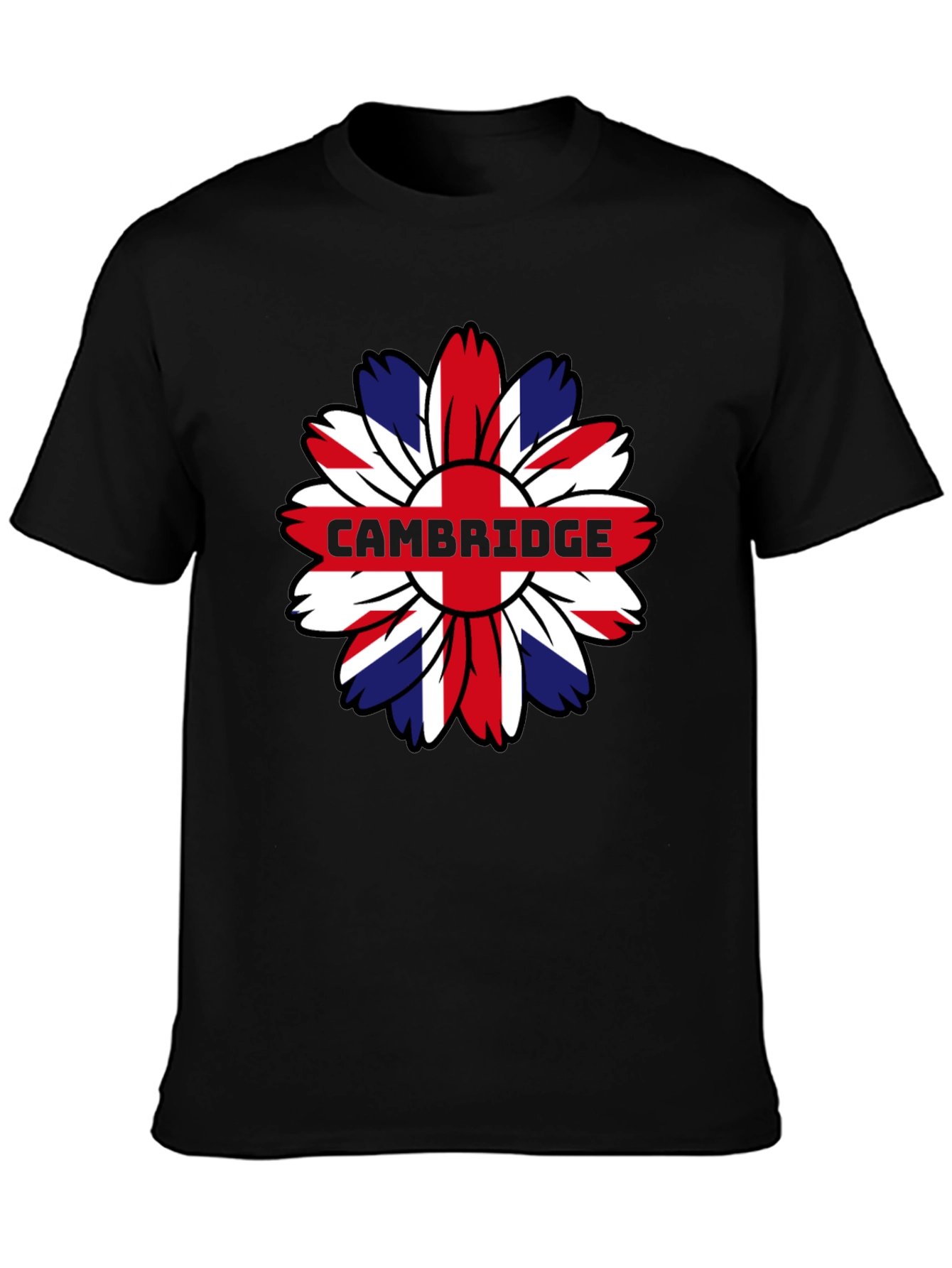 Cambridge UK Flag Flower Graphic Tee - 3