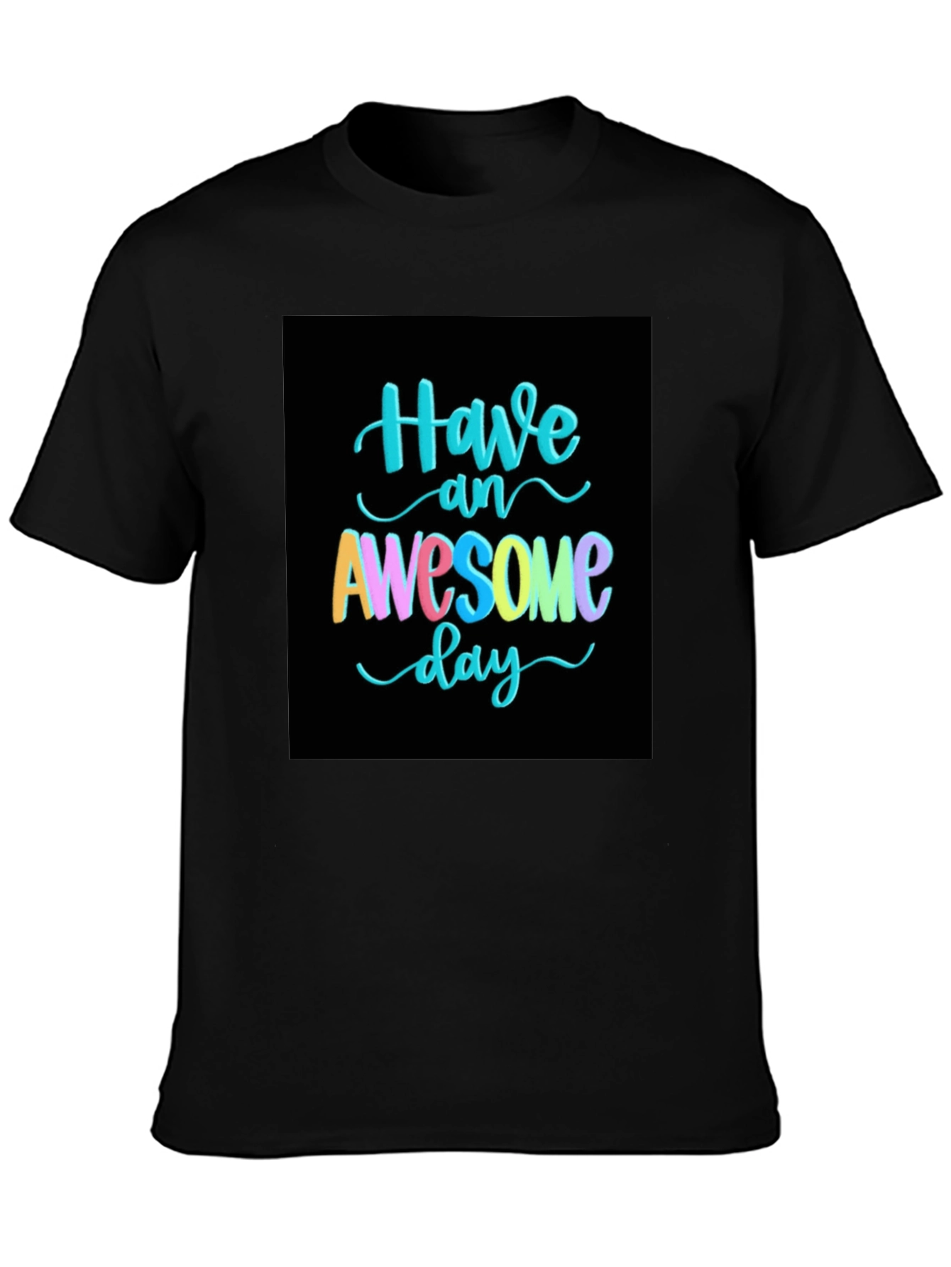 Black Awesome Day T-Shirt view 3