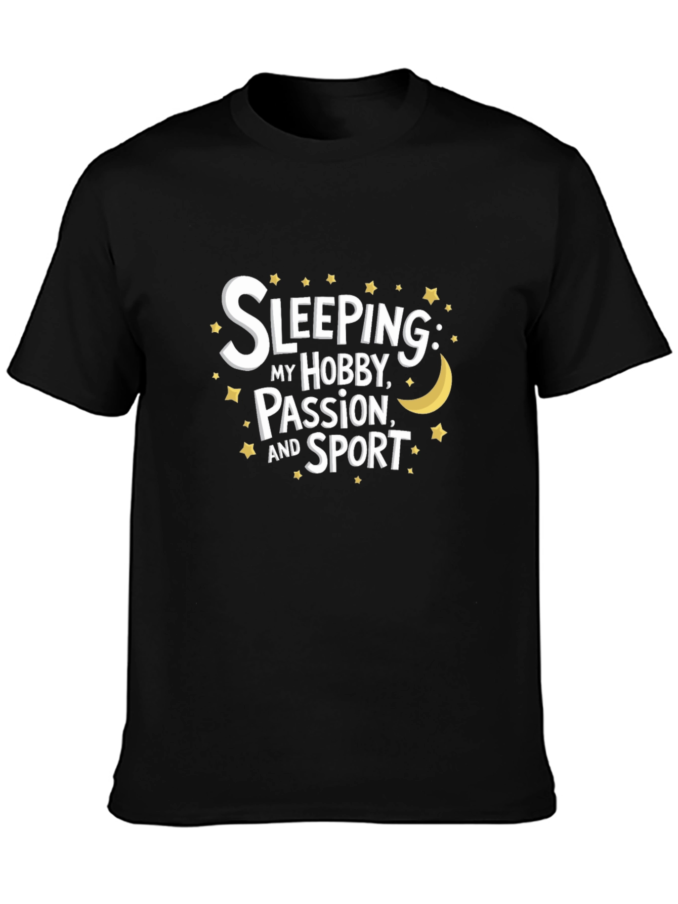 Black Sleeping Hobby T-Shirt view 3