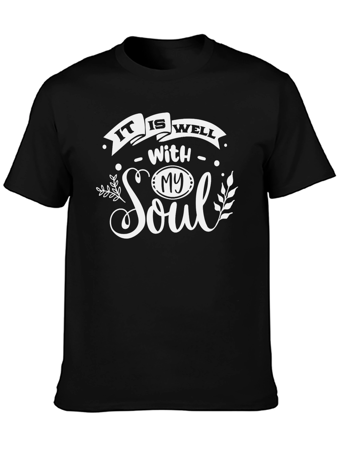 Black It is Well With My Soul Graphic Tee view 3