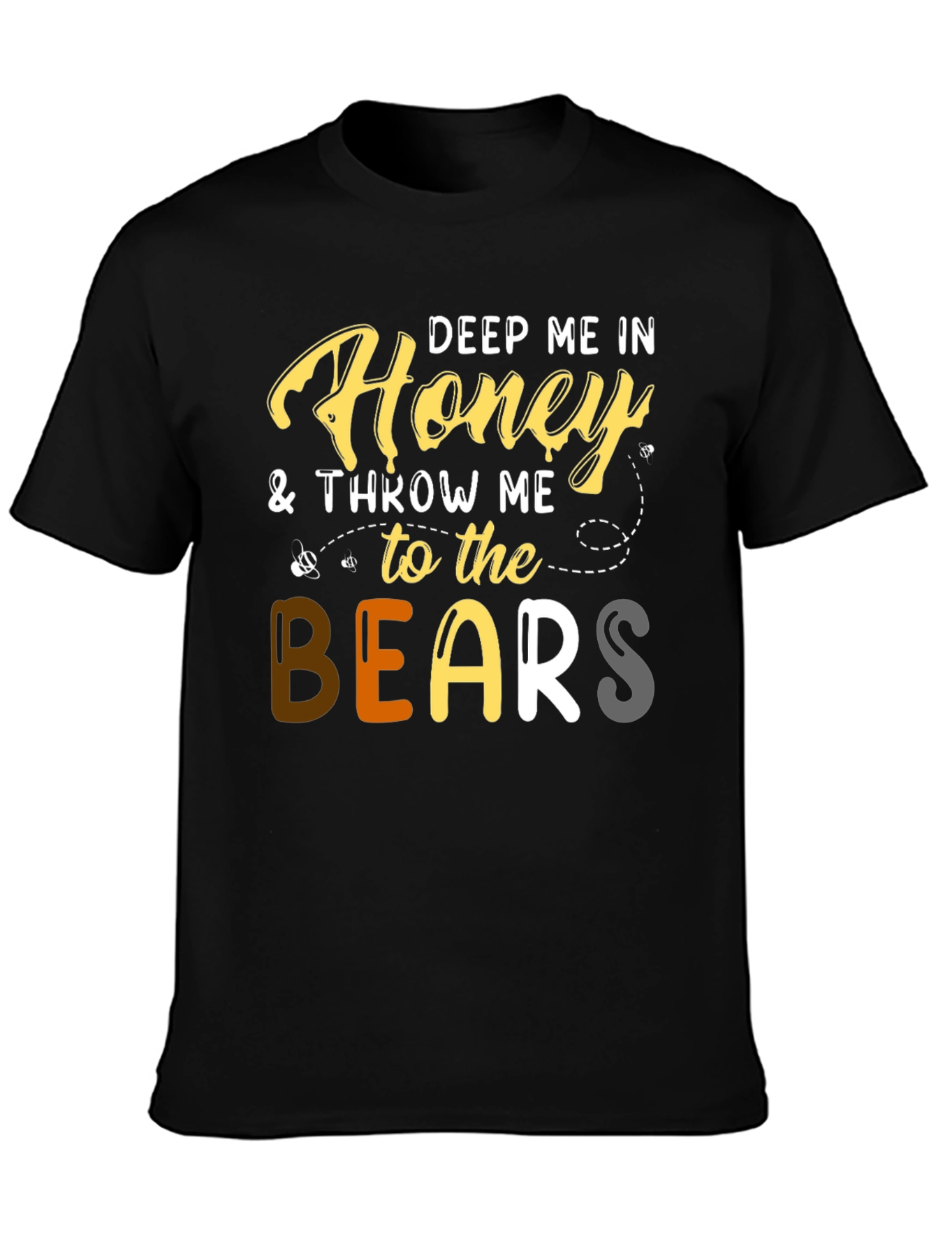 Black Deep Me in Honey Bear Graphic Tee view 3