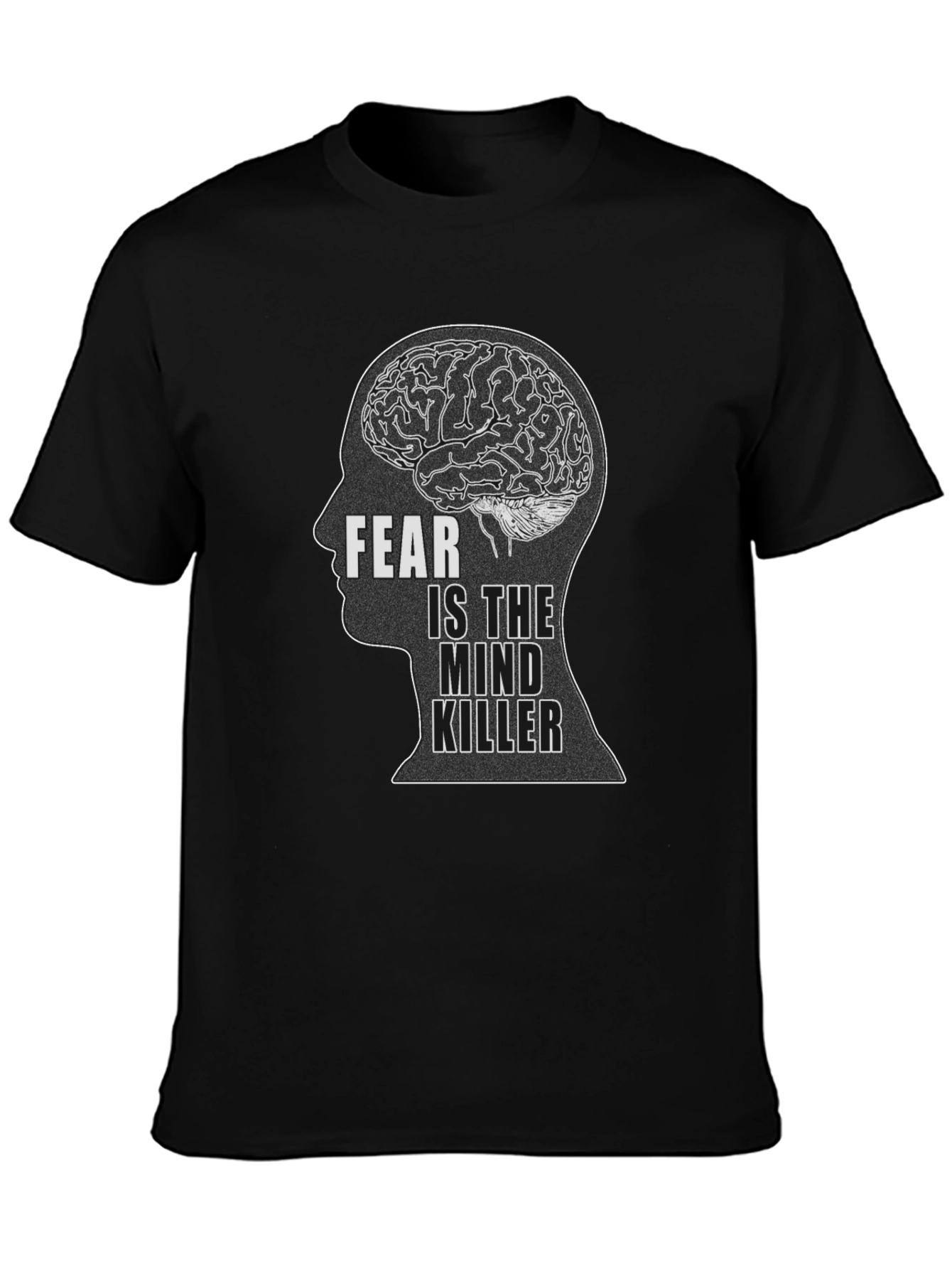 Black Fear is the Mind Killer Black T-Shirt view 3