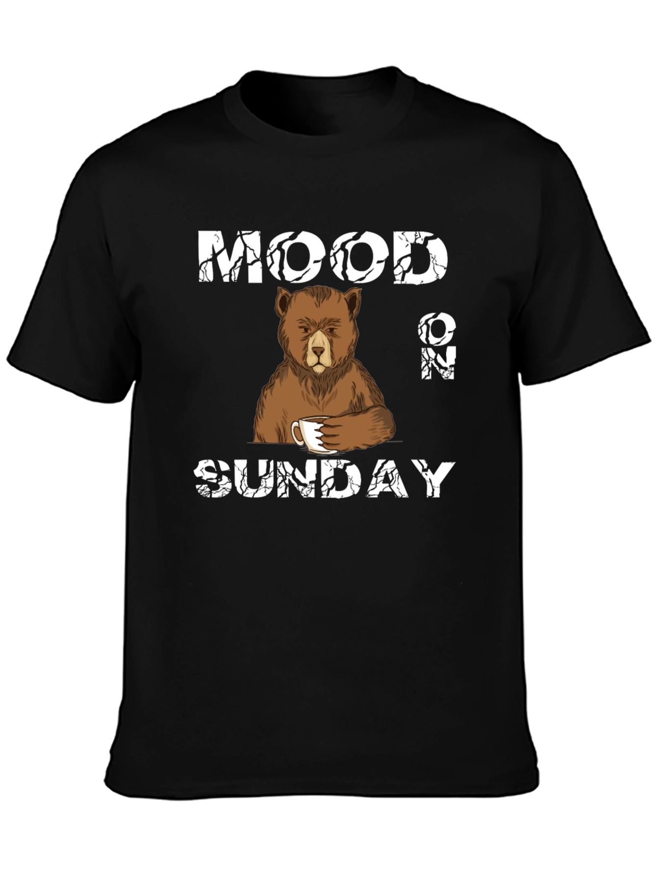 Black Mood on Sunday Bear T-Shirt view 3