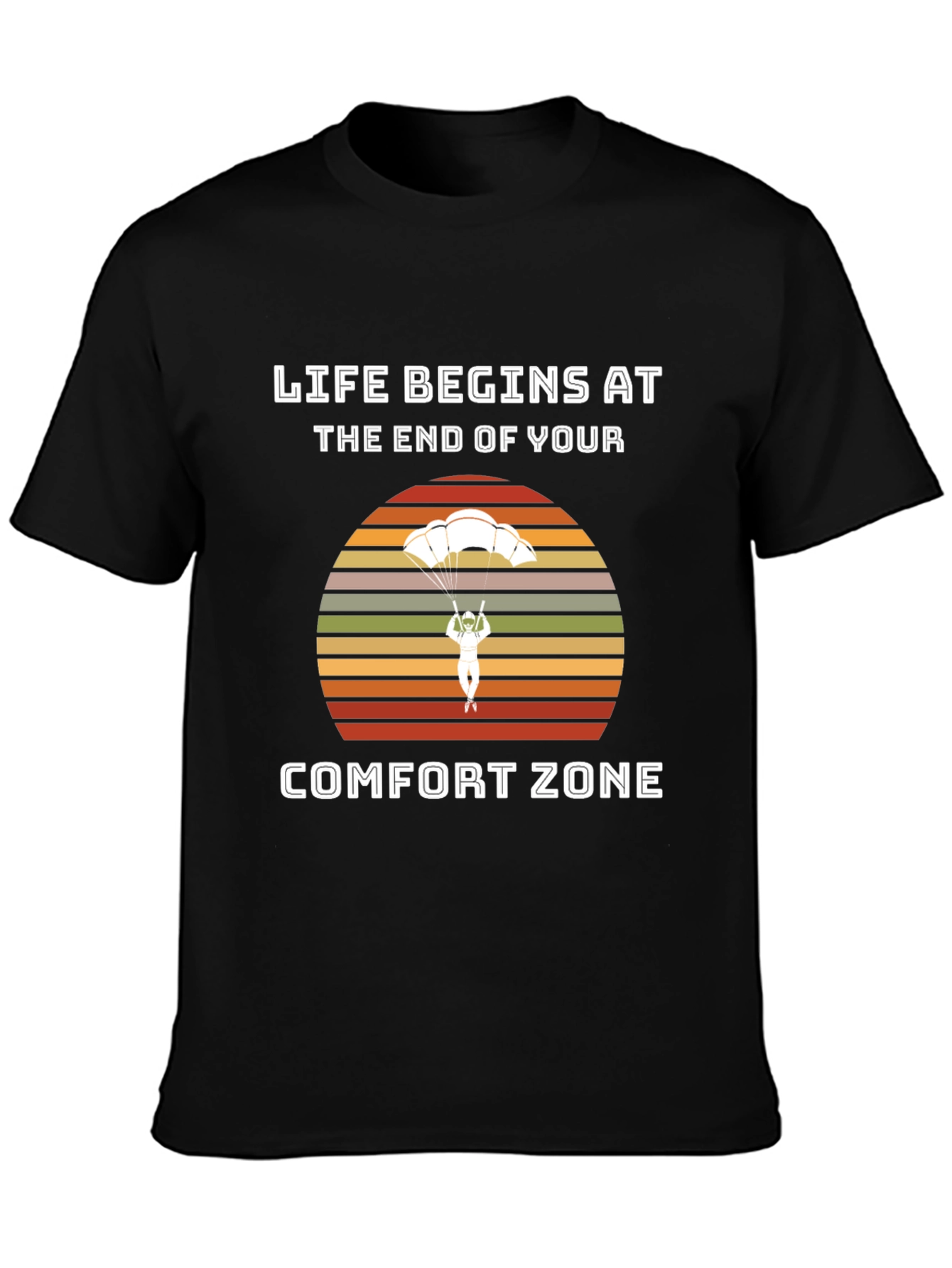 Black Life Begins at The End of Your Comfort Zone T-Shirt view 3
