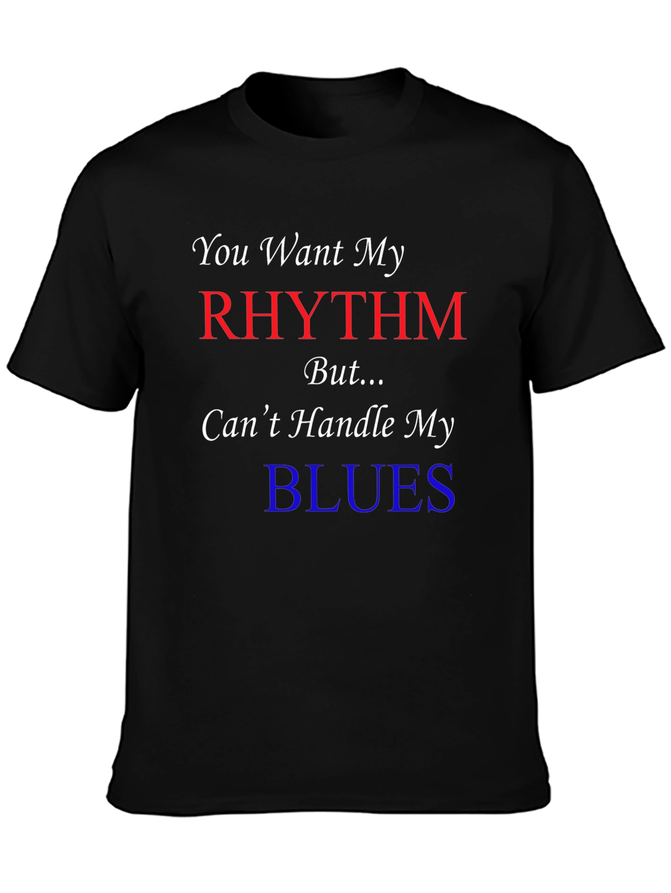 Black Rhythm & Blues Graphic Tee - Novelty T-Shirt view 3