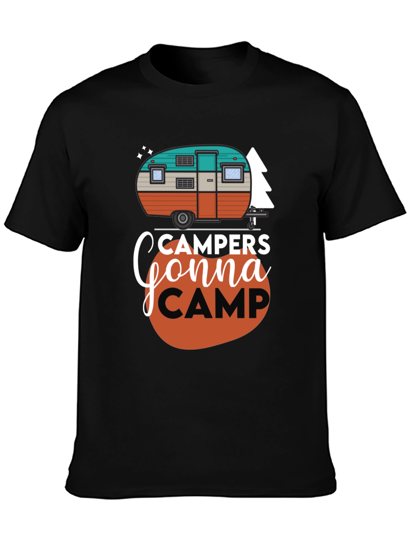 Black Campers Gonna Camp Graphic Tee view 3