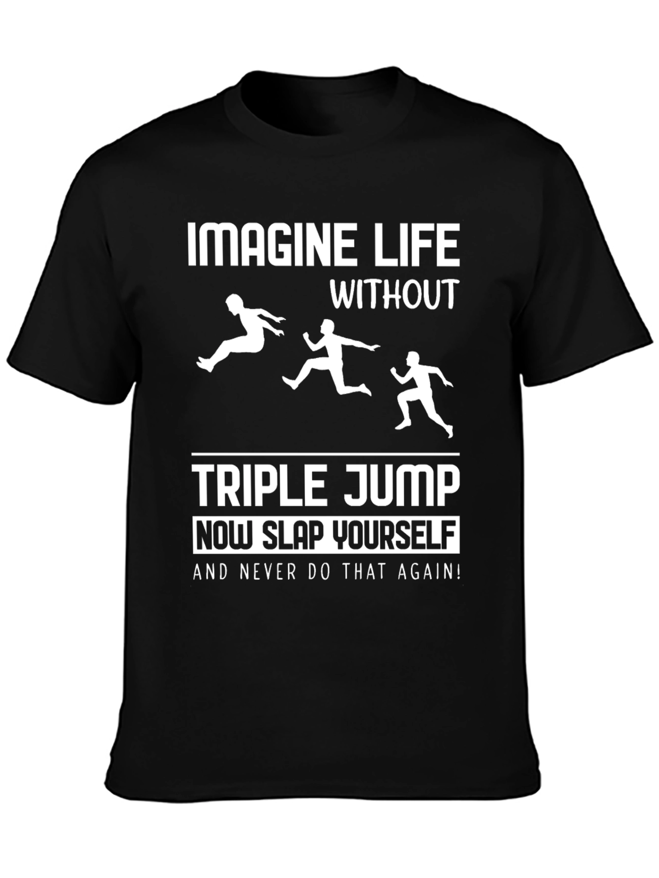 Black Triple Jump T-Shirt: Imagine Life Without It! view 3