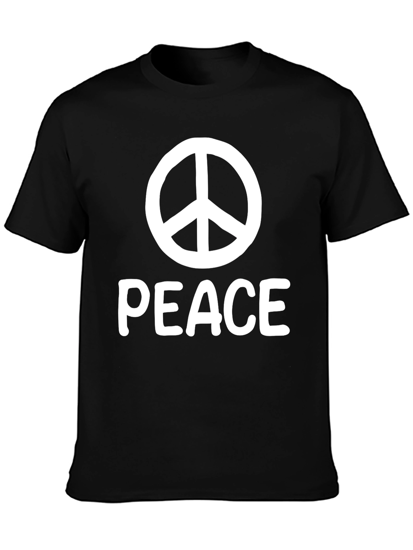 Black Peace Sign Graphic T-Shirt view 3
