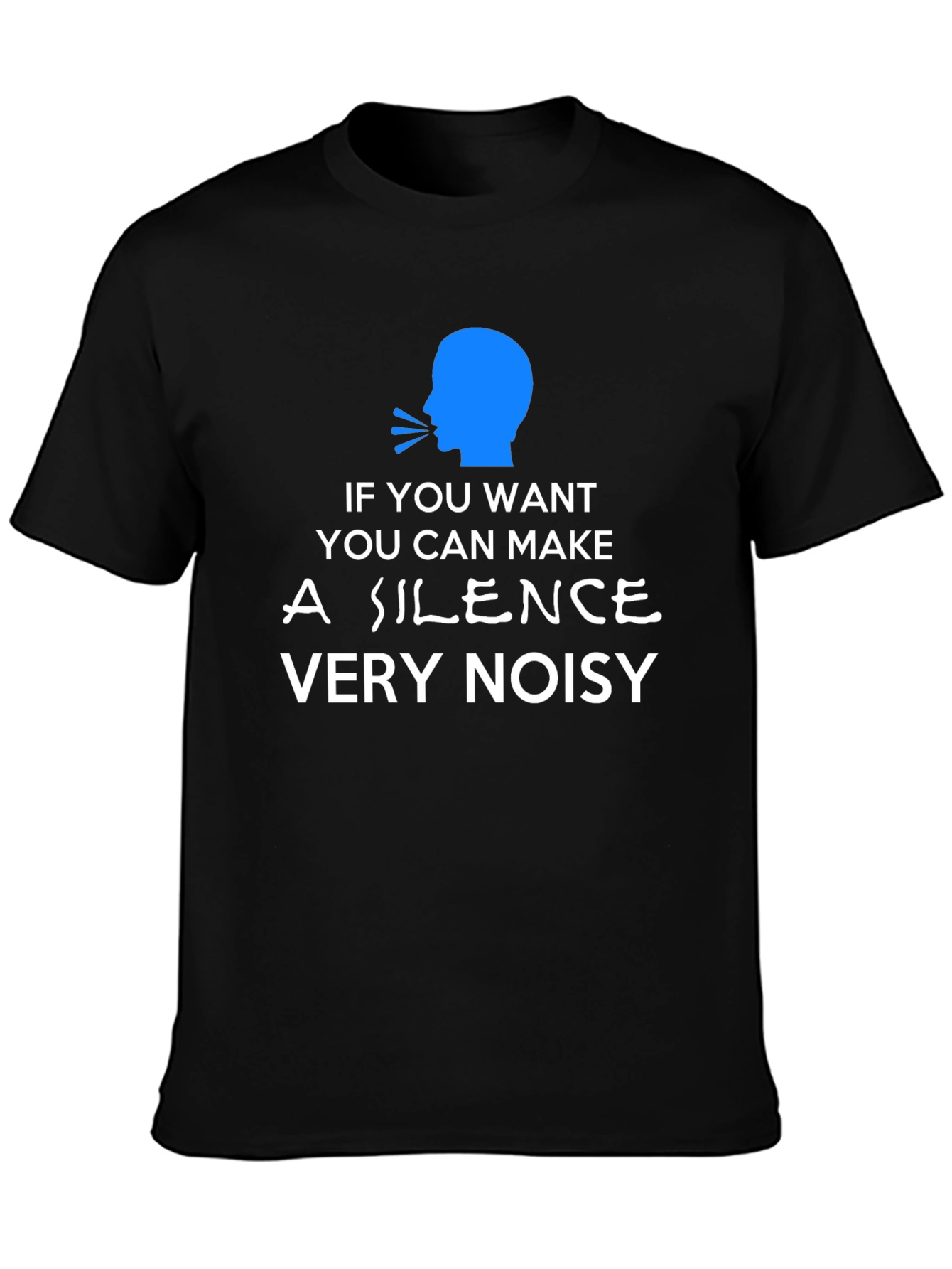 Black Silence is Noisy Graphic Tee - Black view 3