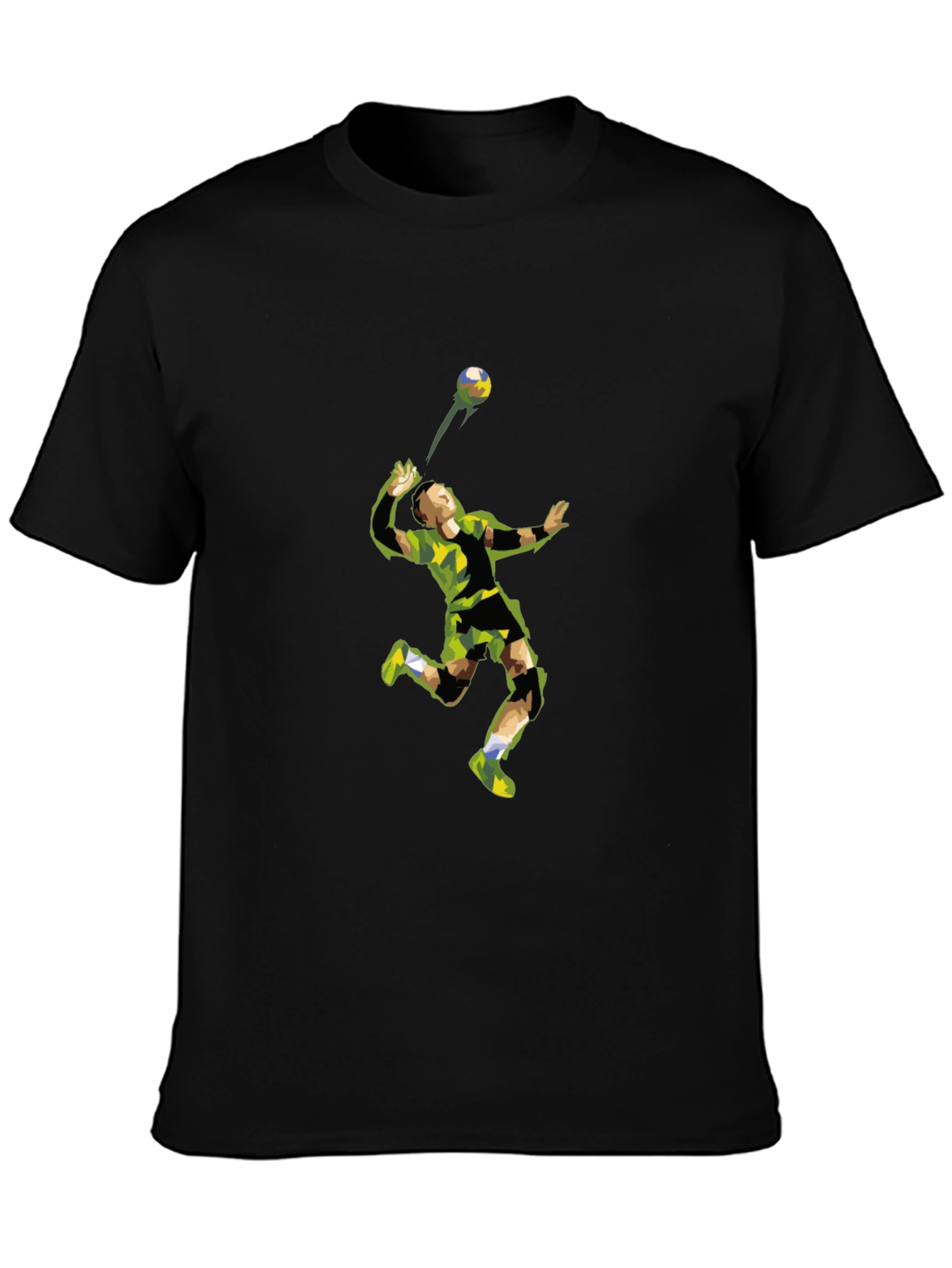 Black Volleyball Player Graphic Tee - Black view 3