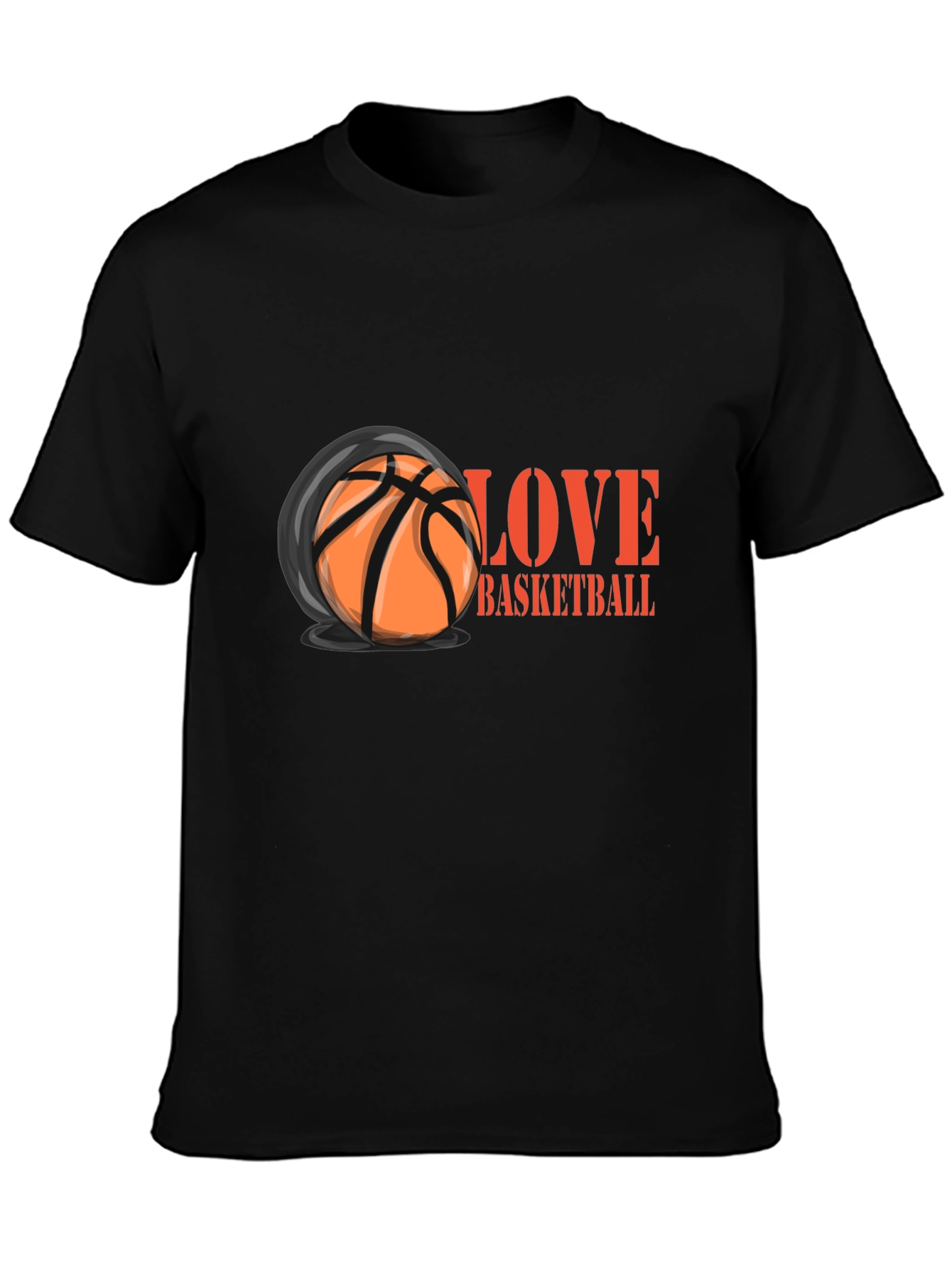 Black Love Basketball Graphic T-Shirt view 3