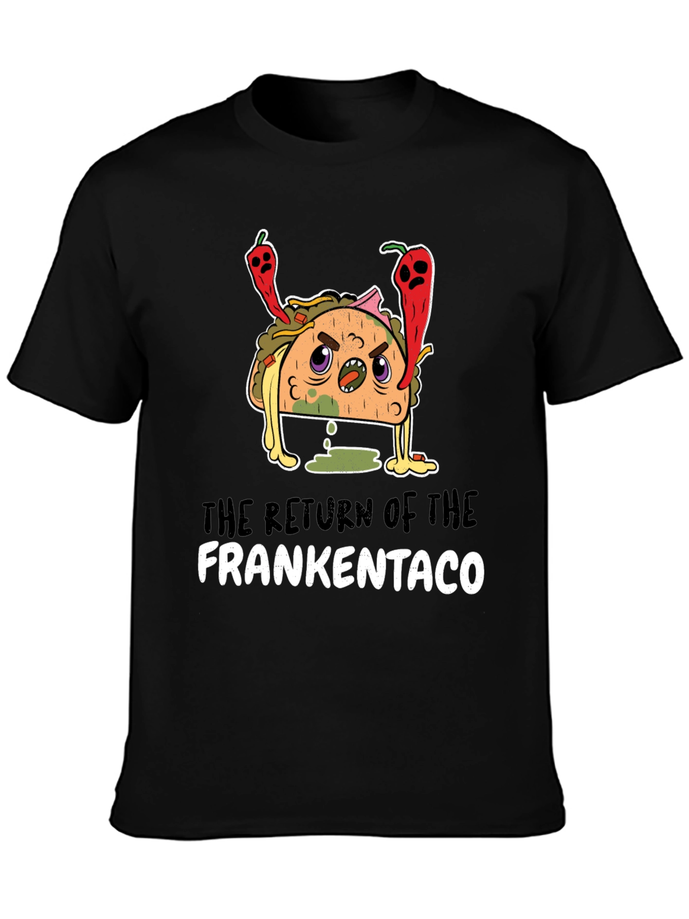 Black Frankentaco Graphic T-Shirt view 3