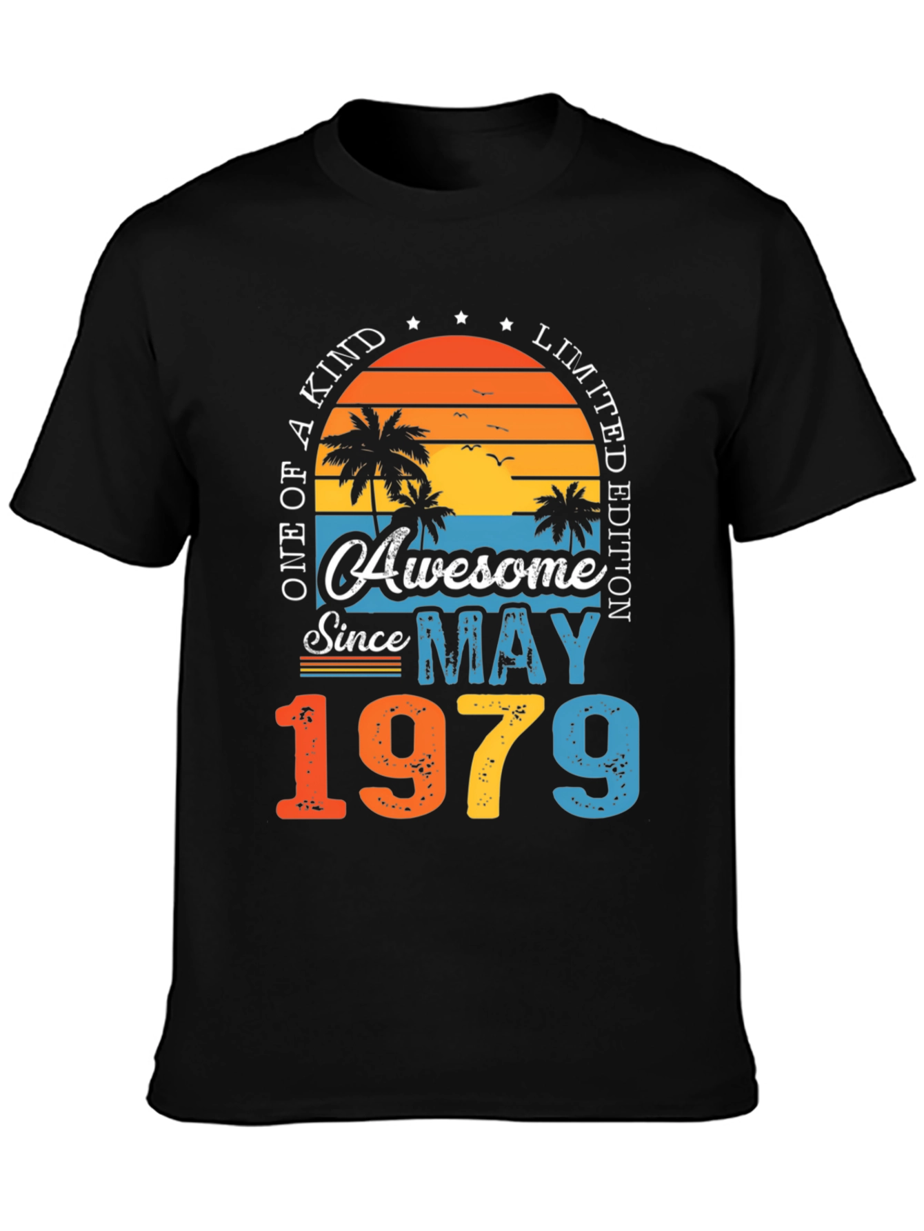 Black Awesome Since May 1979 Black Graphic Tee view 3