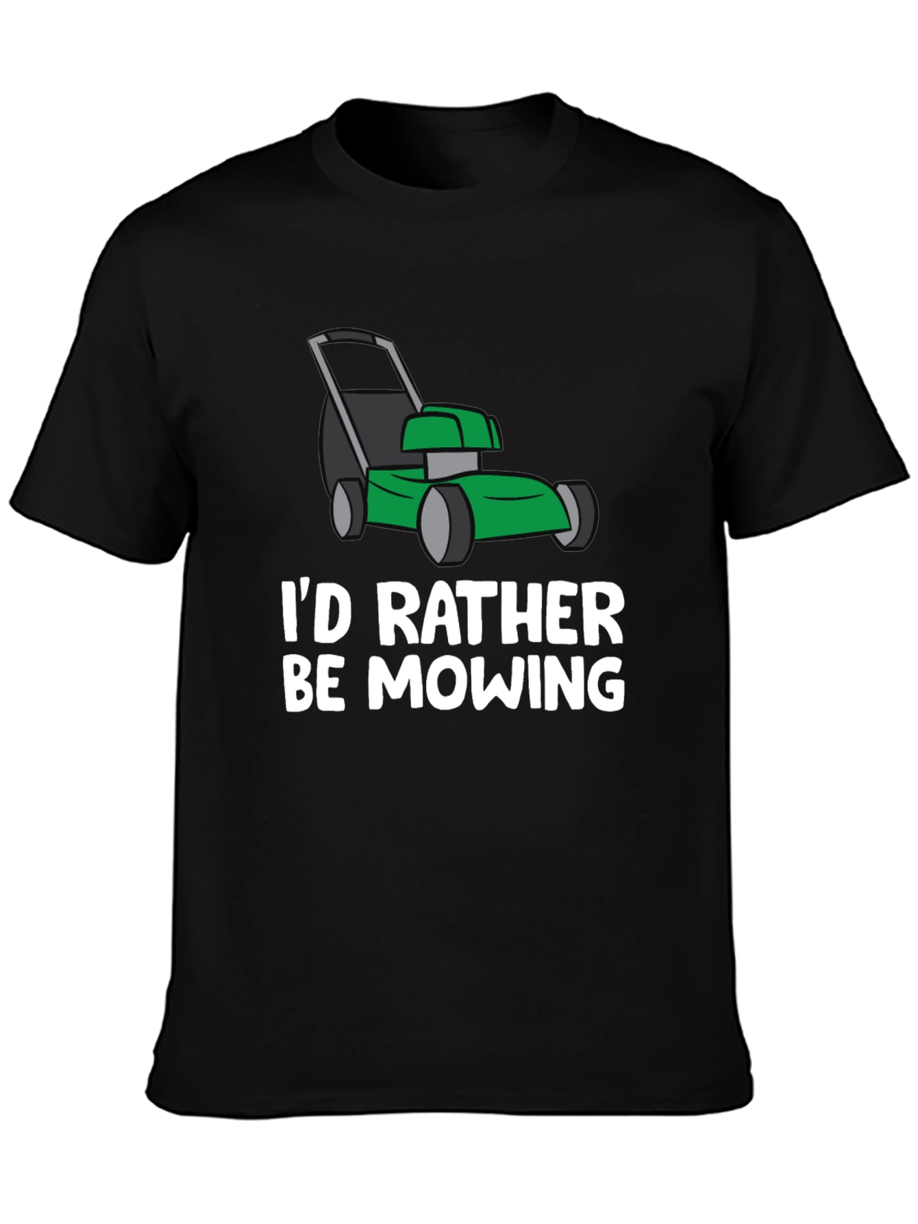 Black Funny Mowing T-Shirt - Lawn Care Humor view 3
