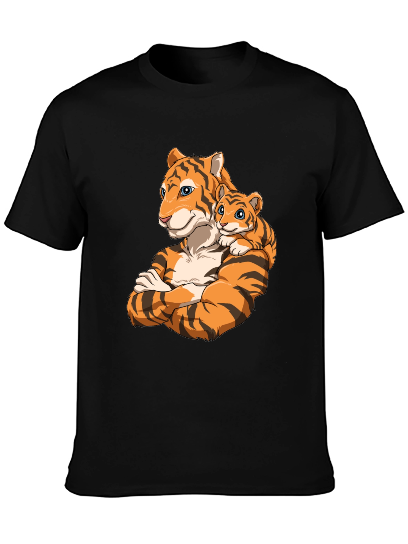 Black Tiger Family Graphic T-Shirt view 3