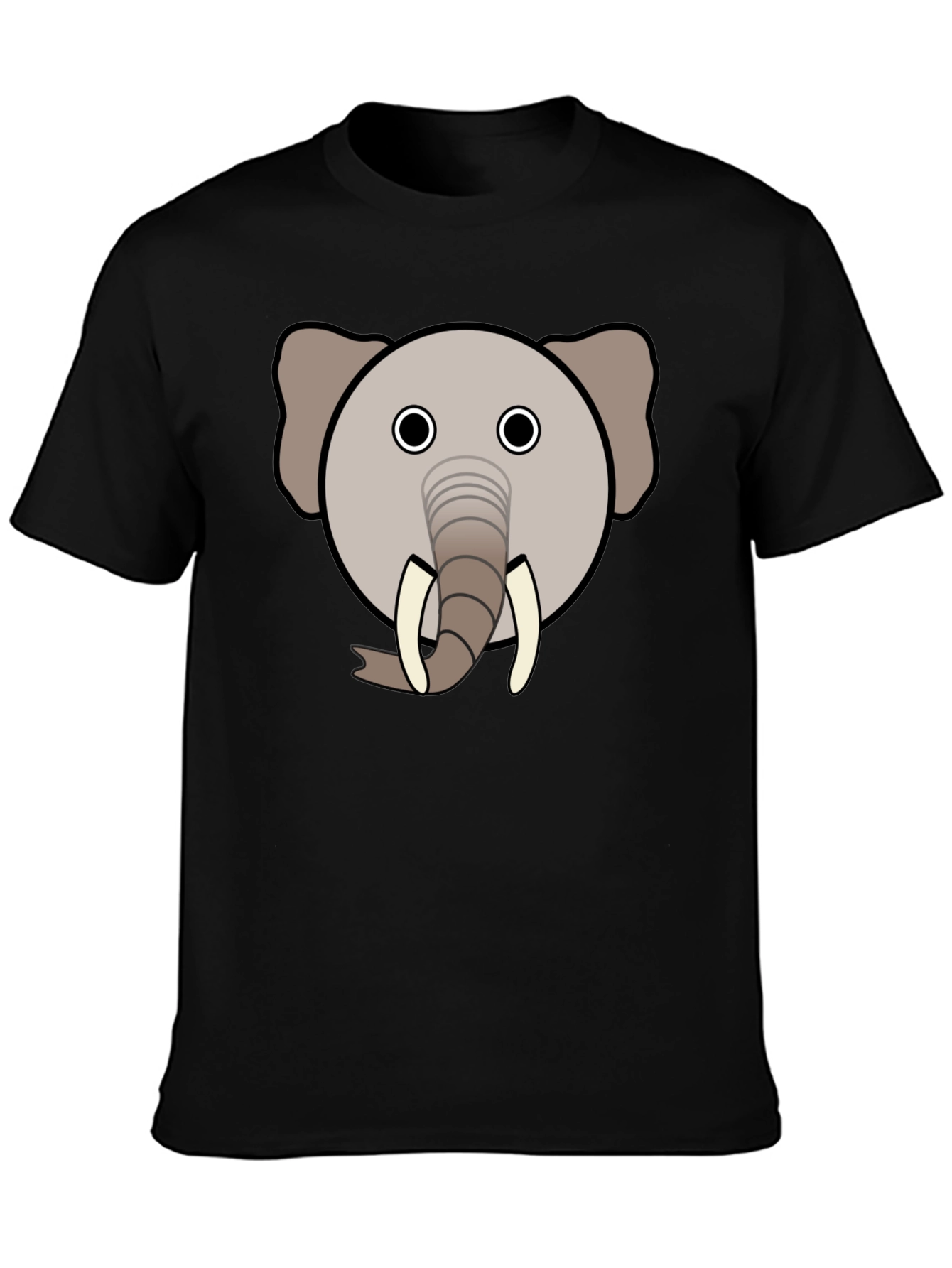 Black Elephant Graphic Tee - Black Short Sleeve Shirt view 3