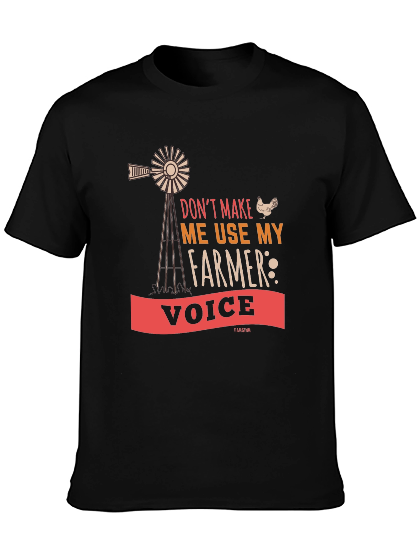 Black Don't Make Me Use My Farmer Voice T-Shirt view 3
