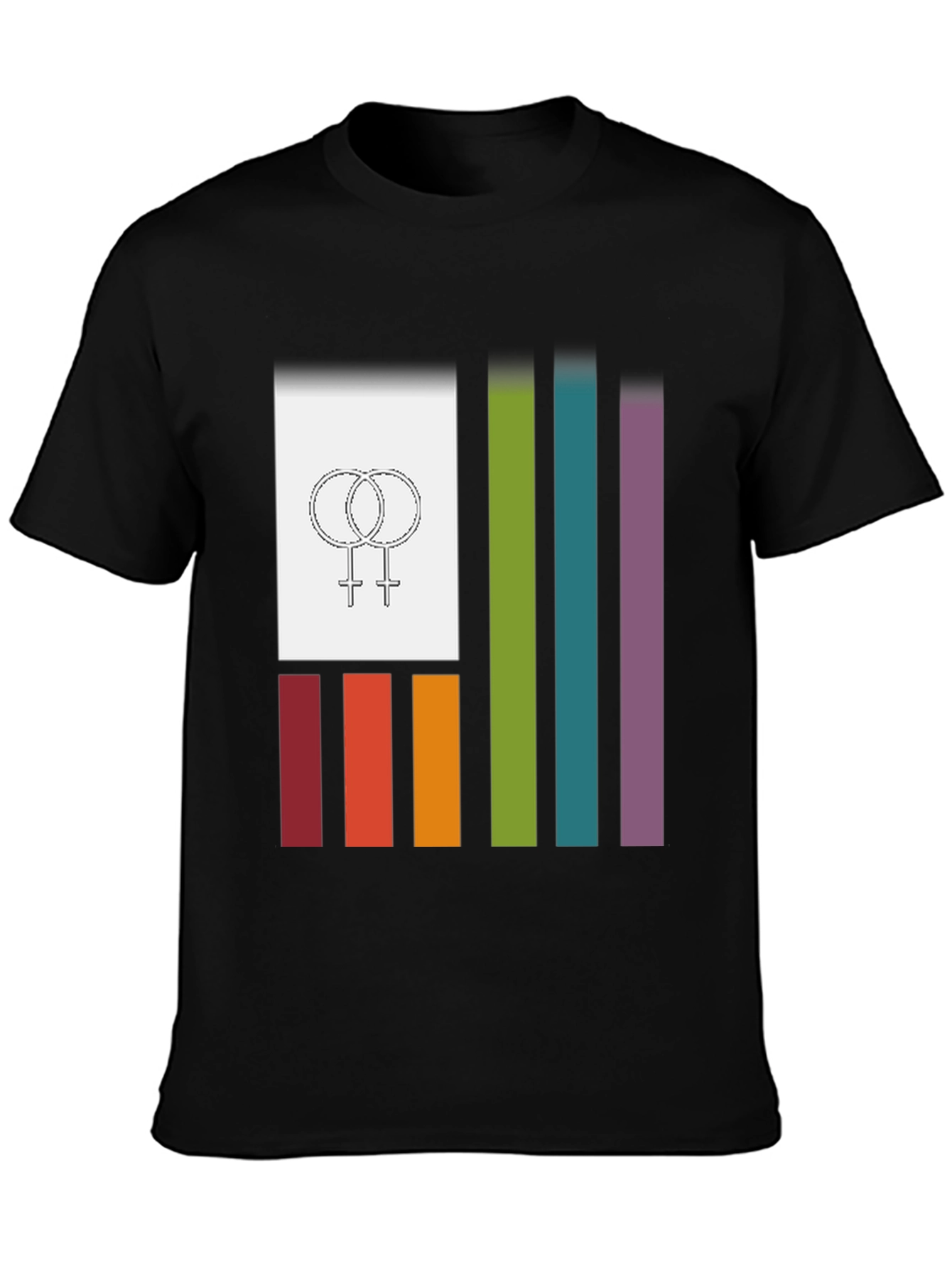 Black Pride Flag Graphic Tee view 3