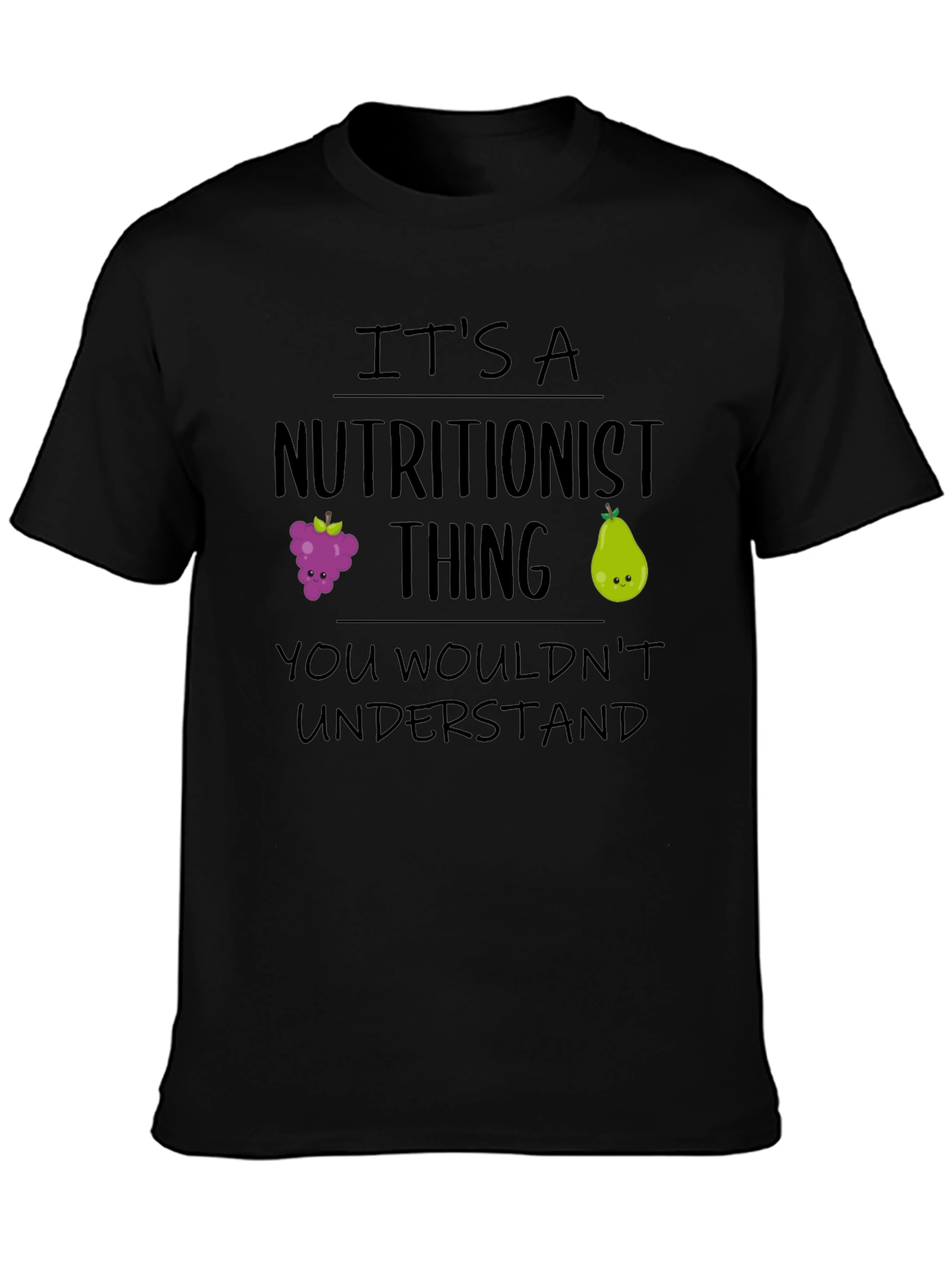 Black Nutritionist Thing T-Shirt - Funny Foodie Tee view 3