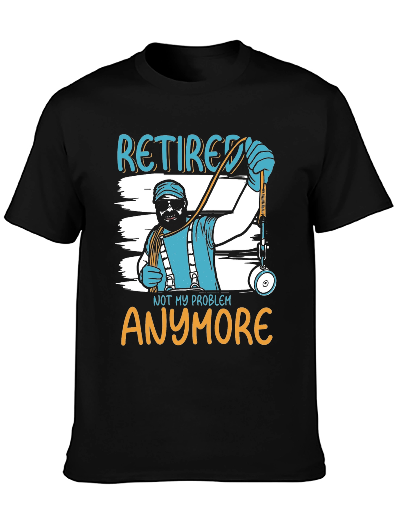Retired Lineman T-Shirt - Not My Problem Anymore  - 3