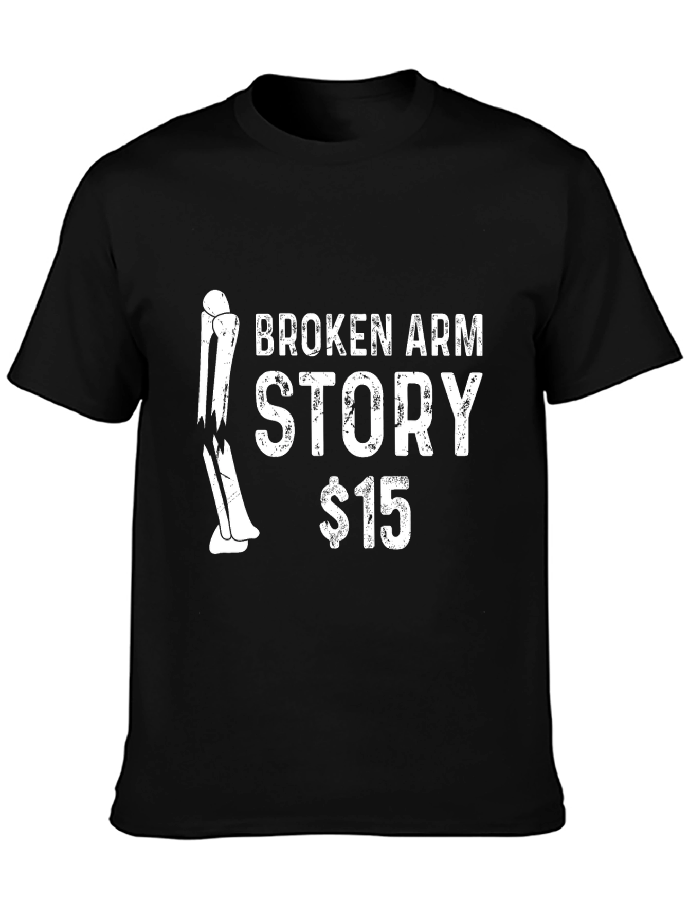 Black Broken Arm Story T-Shirt view 3