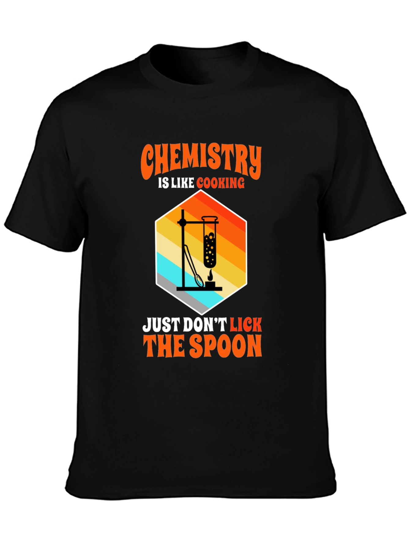 Black Chemistry is Like Cooking Funny T-Shirt view 3