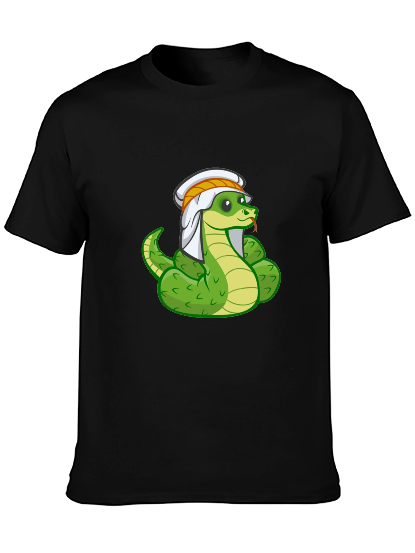 Black Snake Charmer T-Shirt - Funny Cartoon Snake Tee view 3