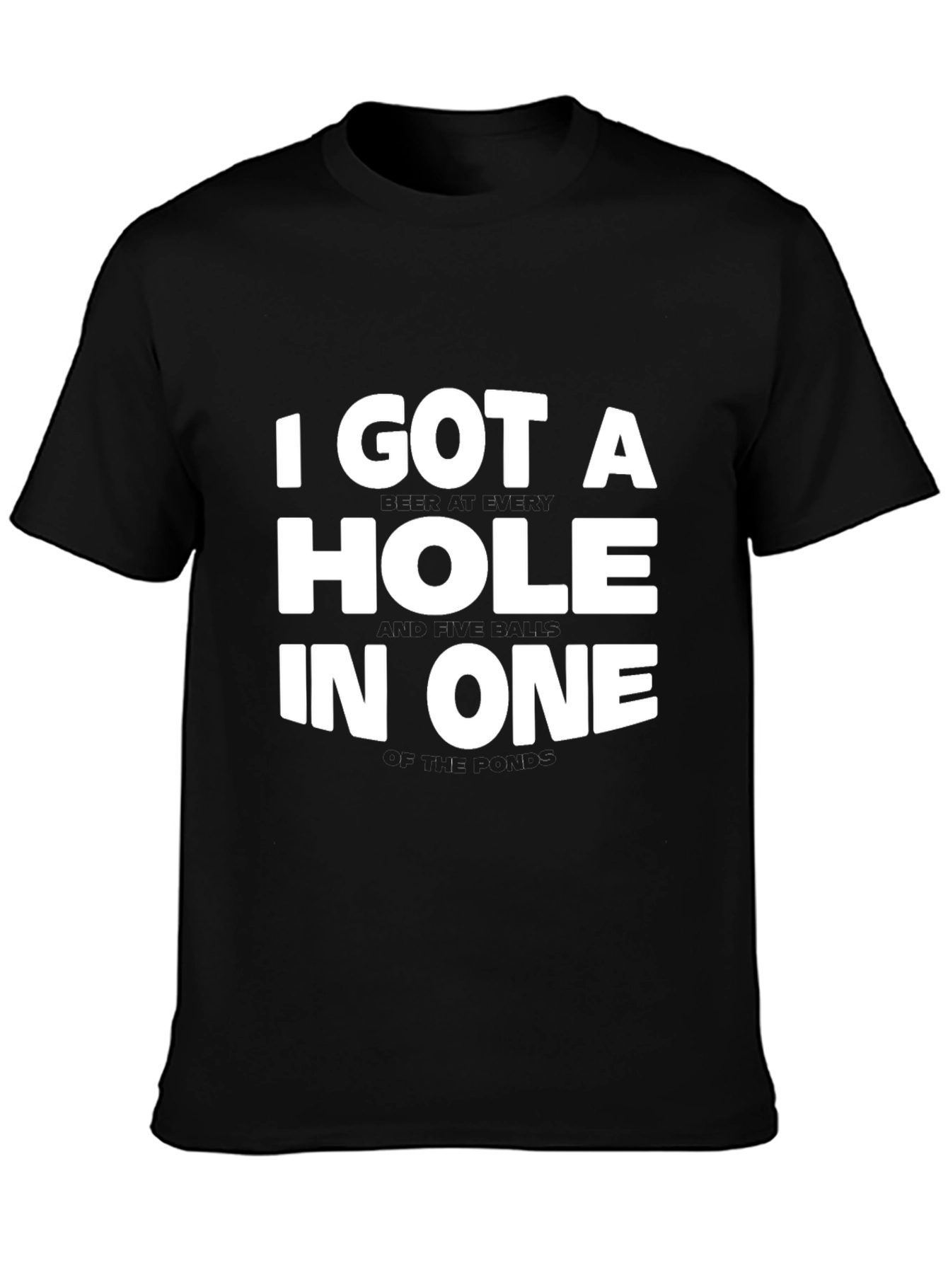 Black Hole In One Graphic Tee - Golf Lover's T-Shirt view 3