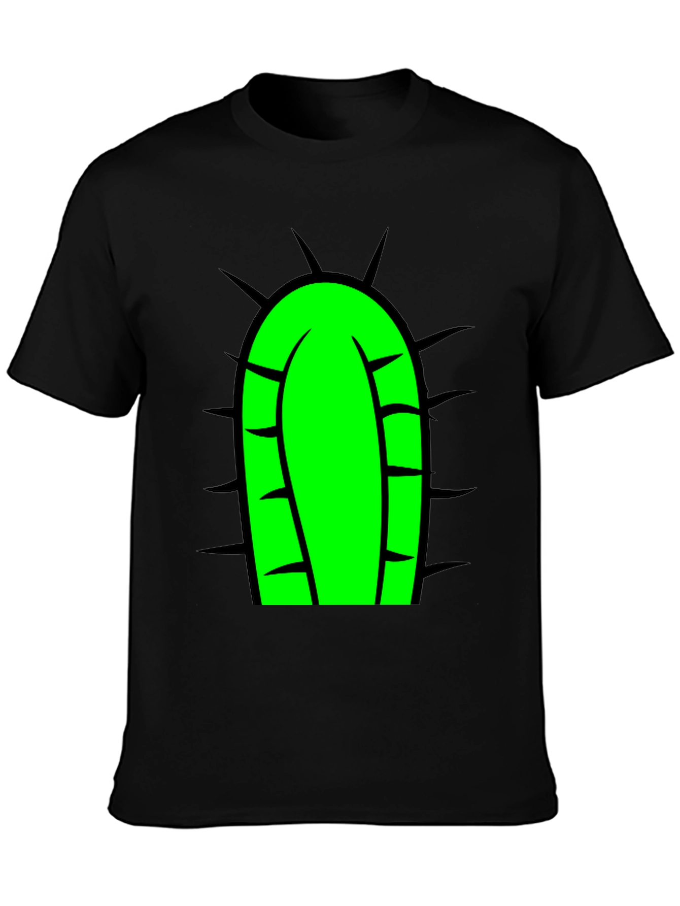 Black Cactus Tee - Fun Graphic Print T-Shirt view 3