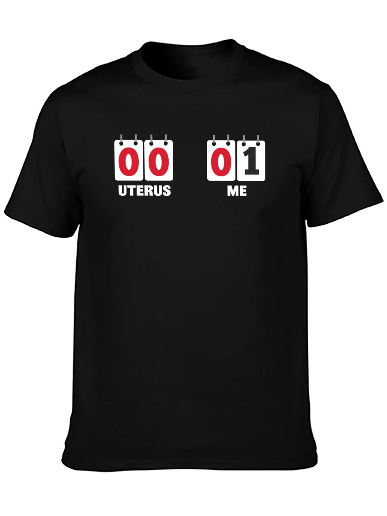 Black Uterus 00 Me 01 T-Shirt Humor Tee view 3