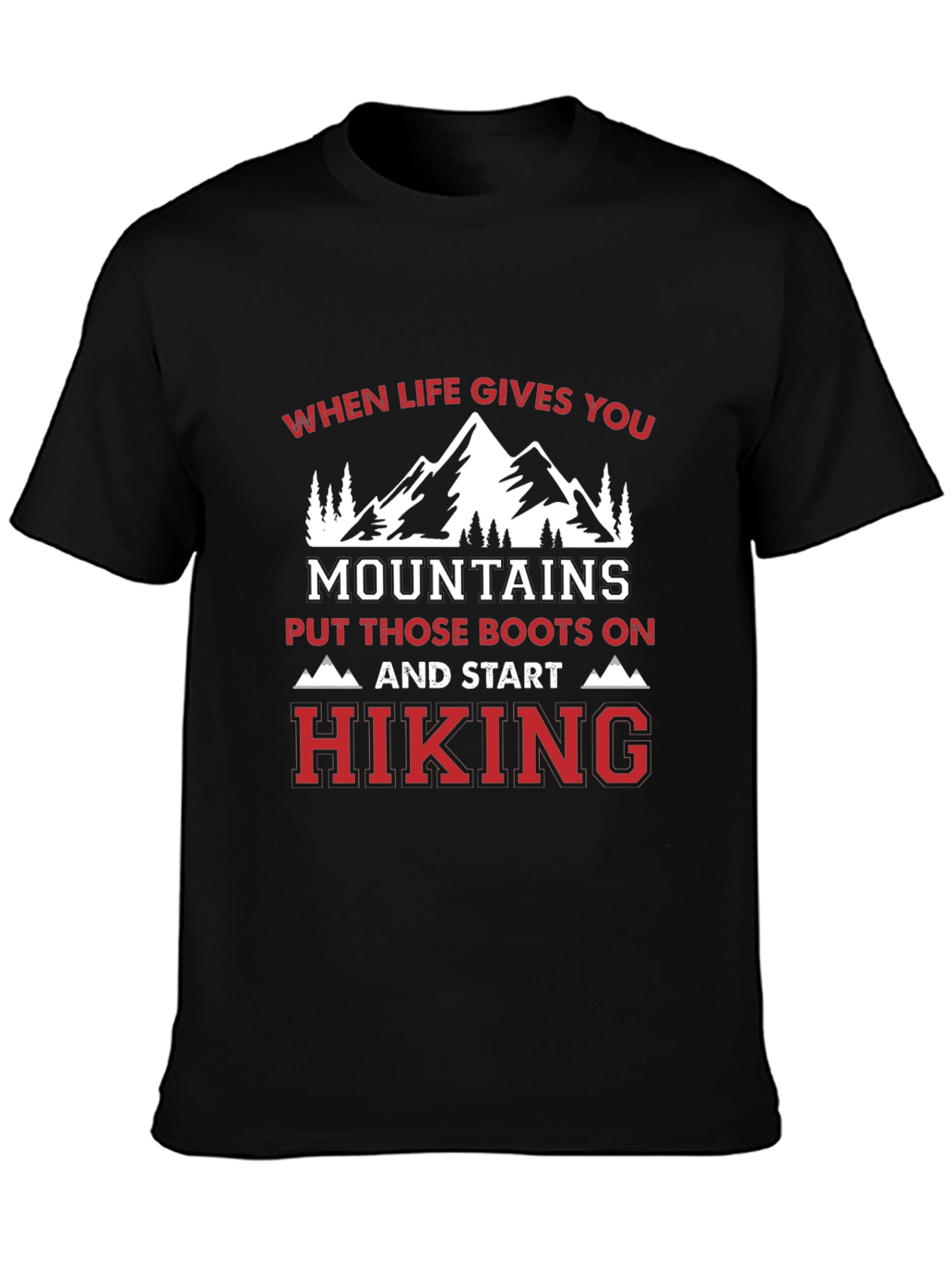 Black Hiking Adventure Graphic Tee view 3