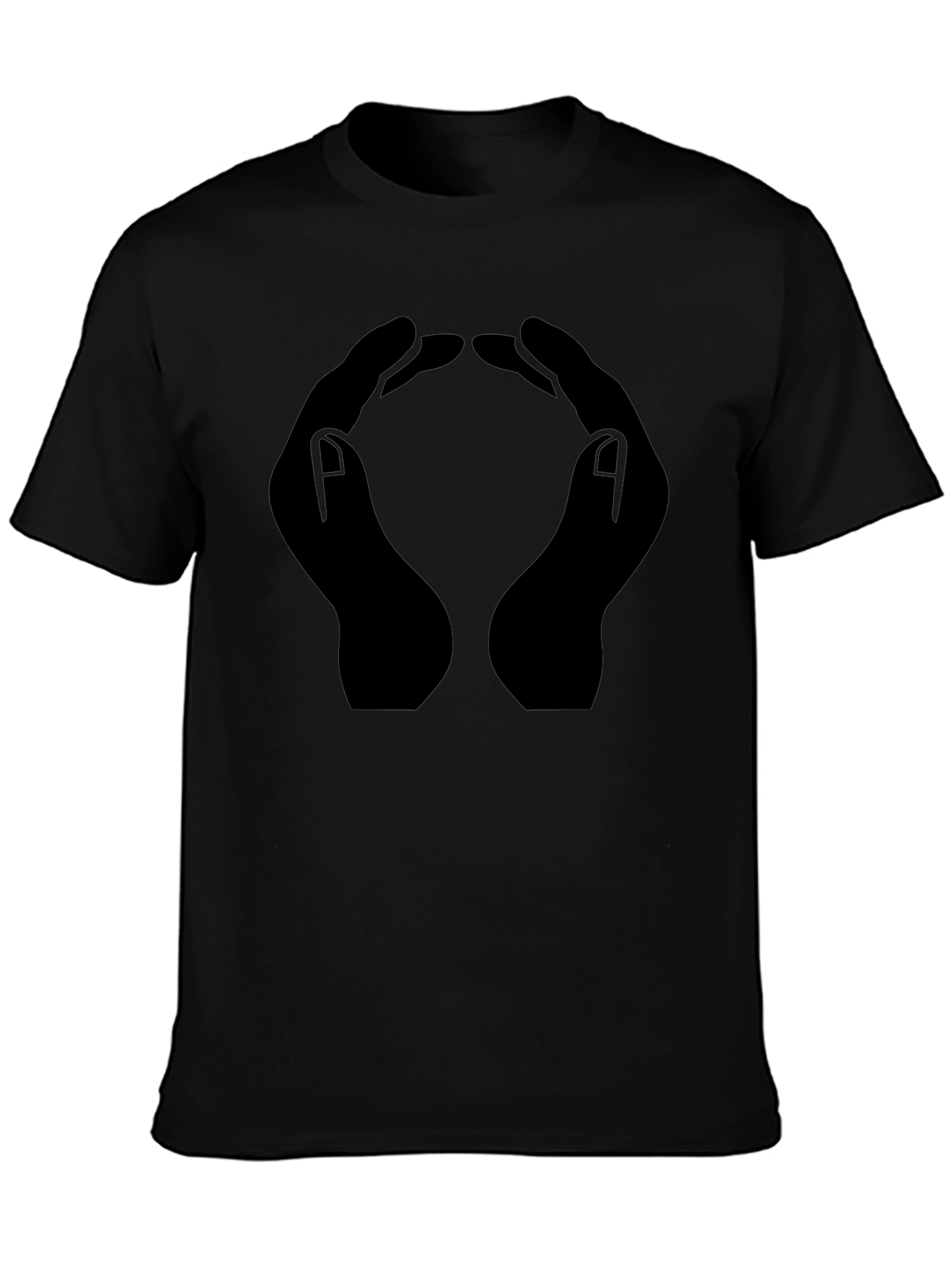 Hands Forming Circle Graphic T-Shirt - Black - 3