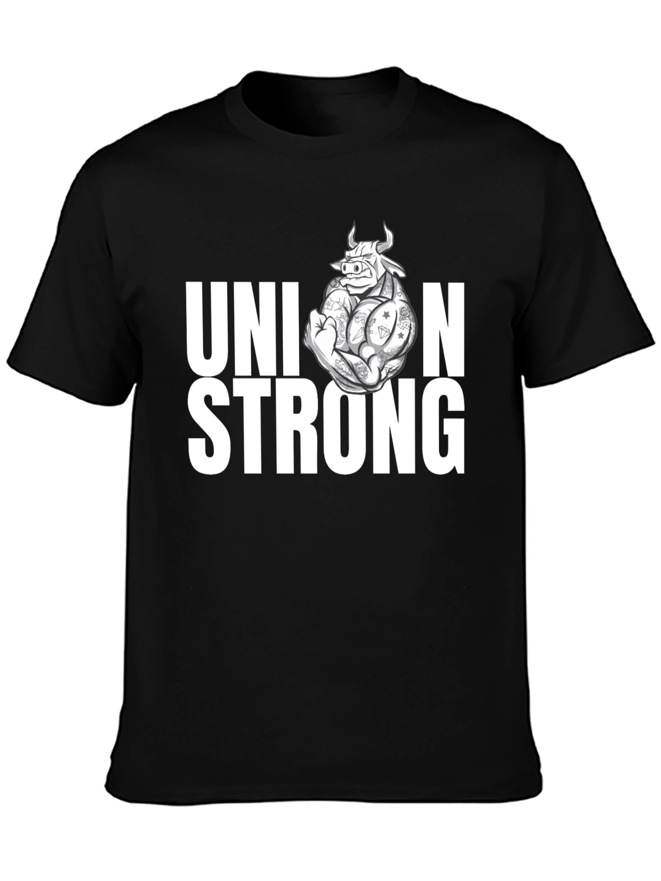 Black Union Strong Graphic T-Shirt view 3
