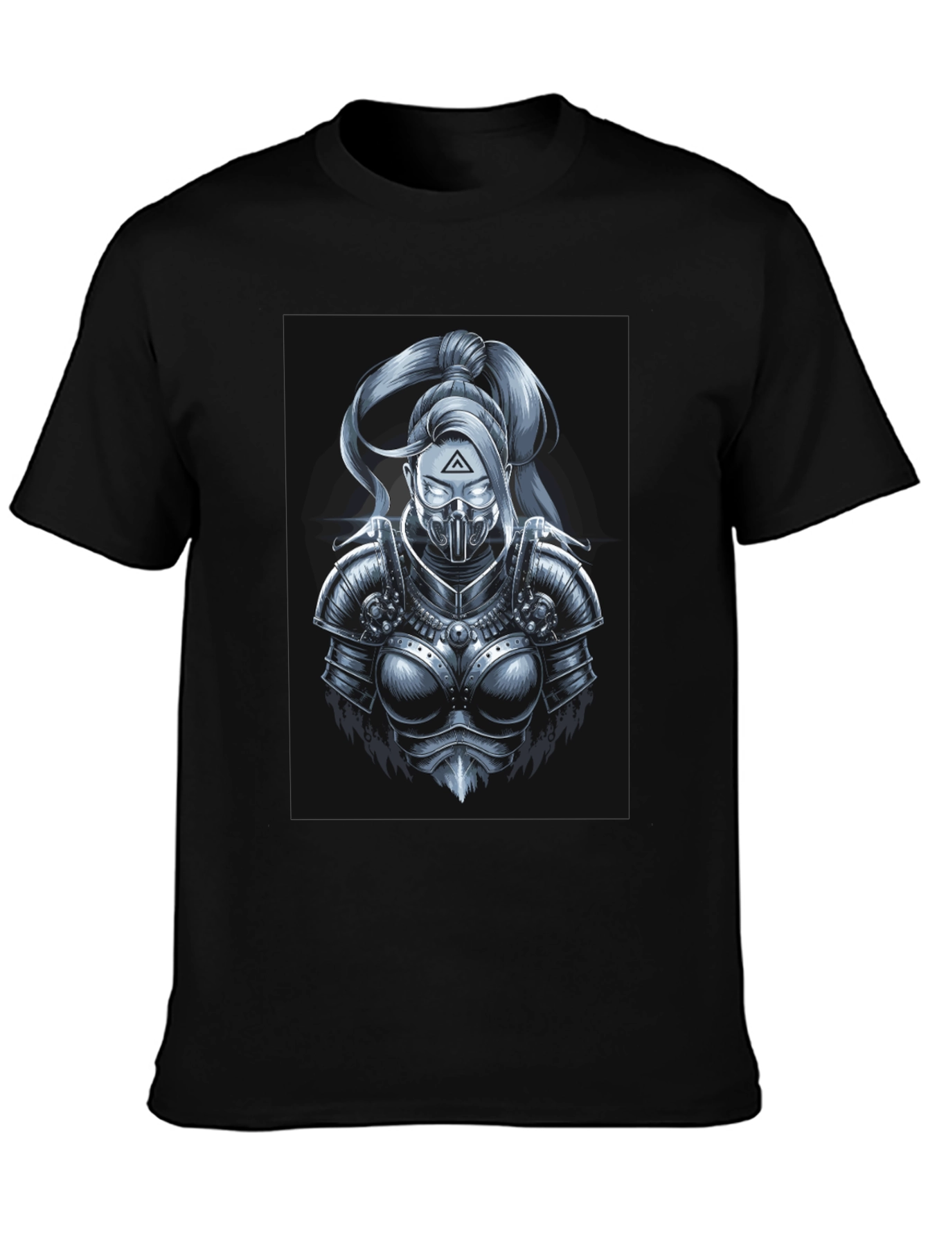 Black Futuristic Knight T-Shirt - Black view 3