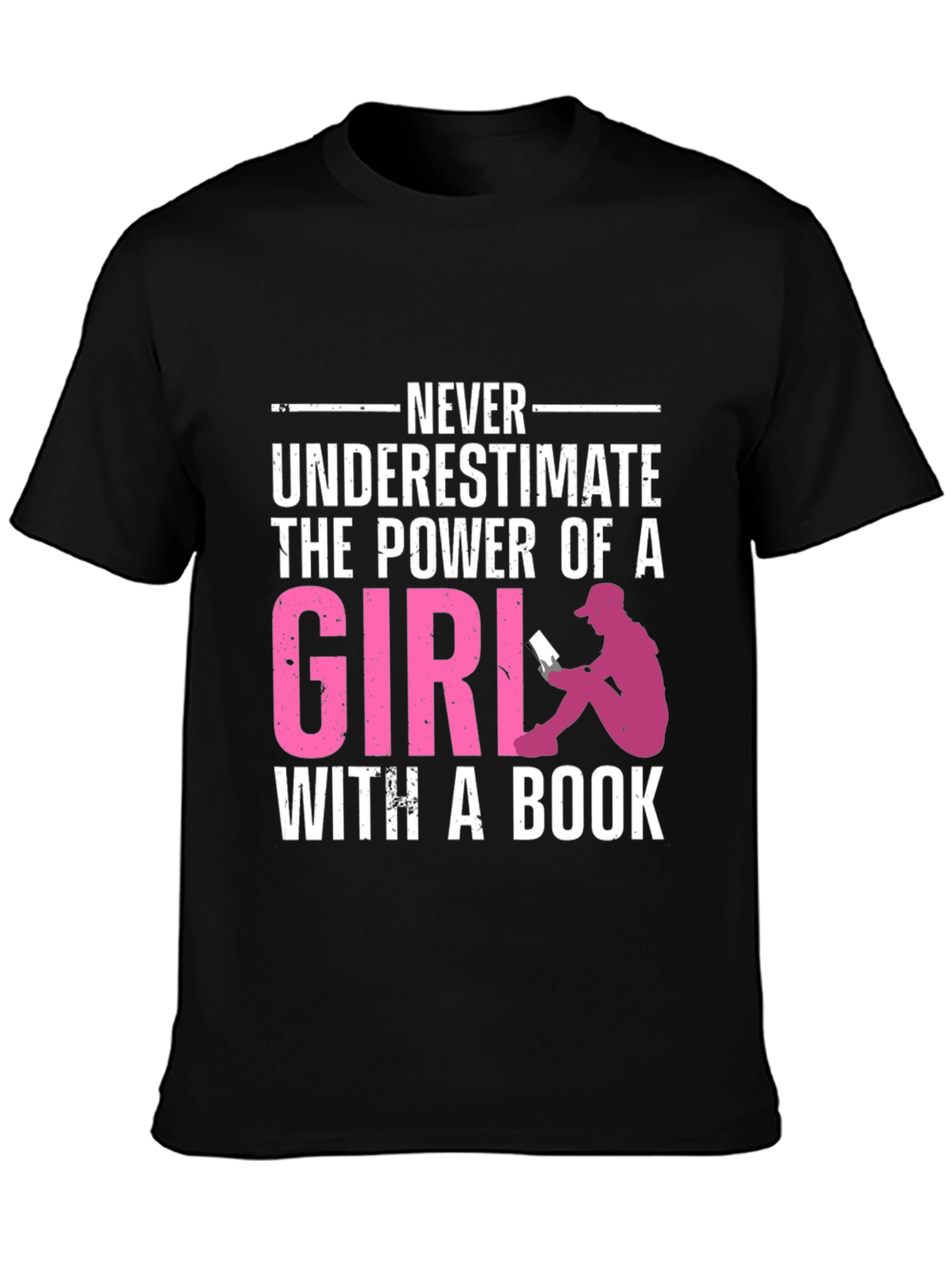 Black Power of a Girl with a Book T-Shirt view 3