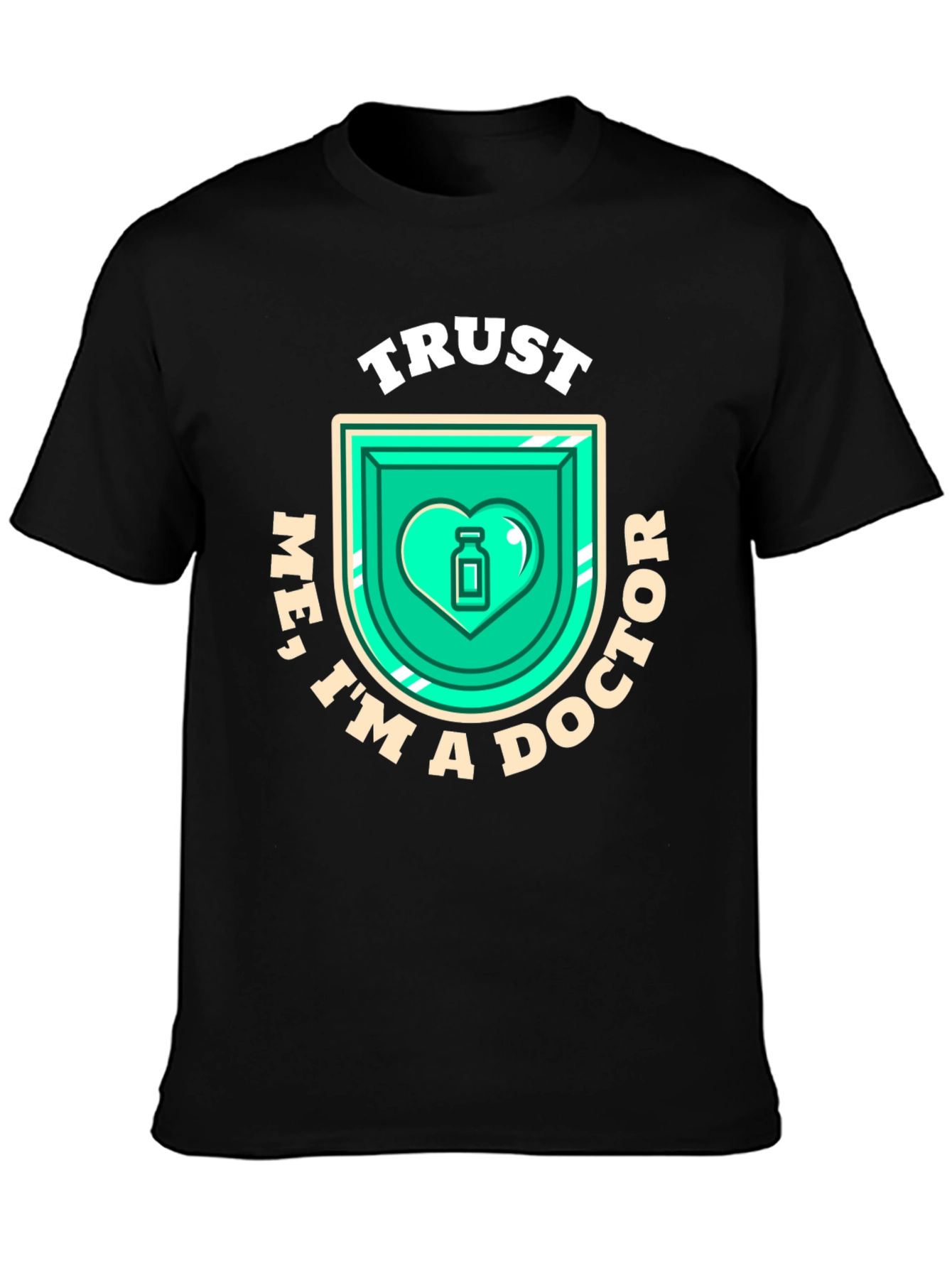 Black Trust Me I'm A Doctor Black T-Shirt view 3