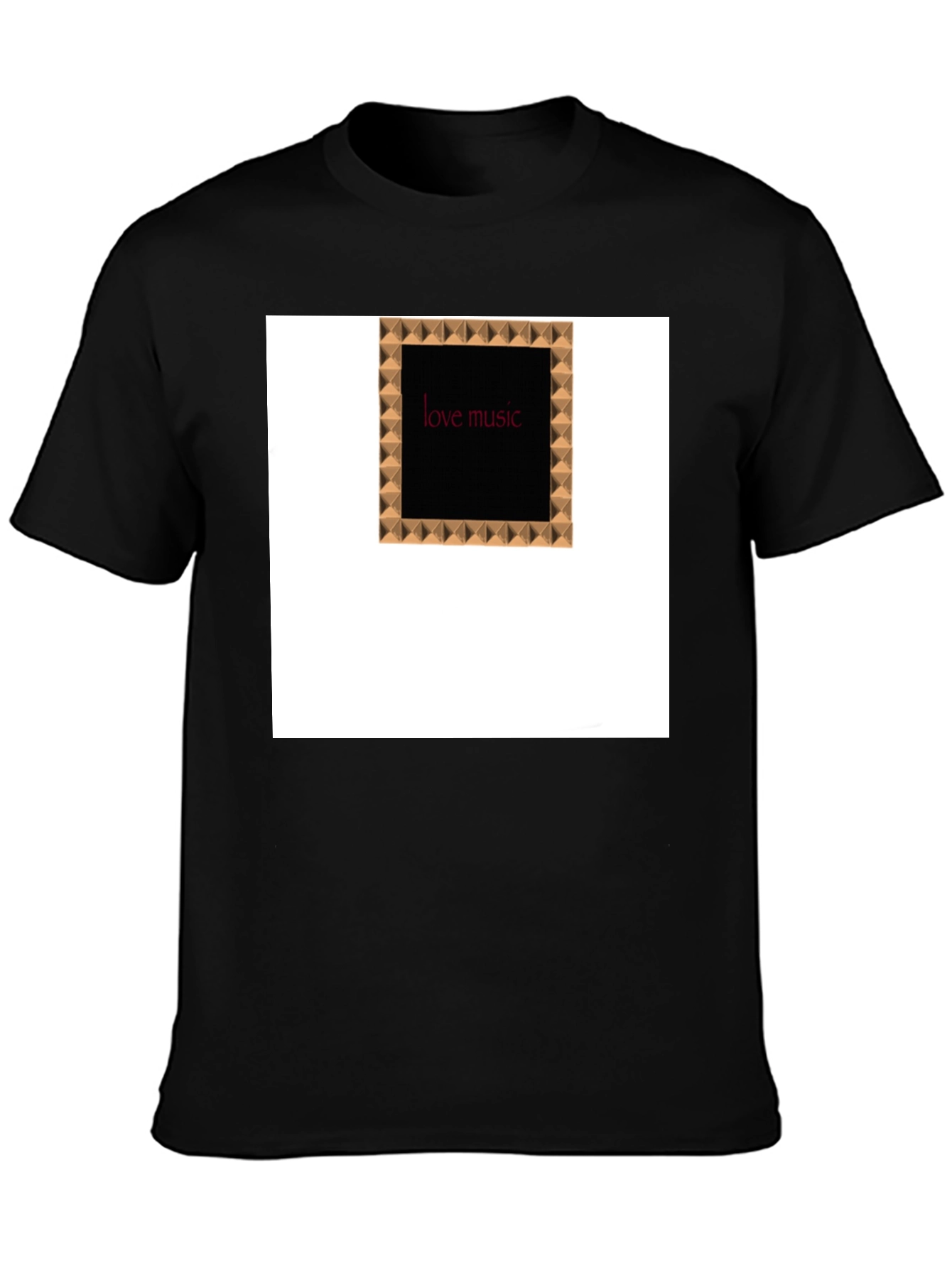 Black Love Music Tee - Black T-Shirt view 3