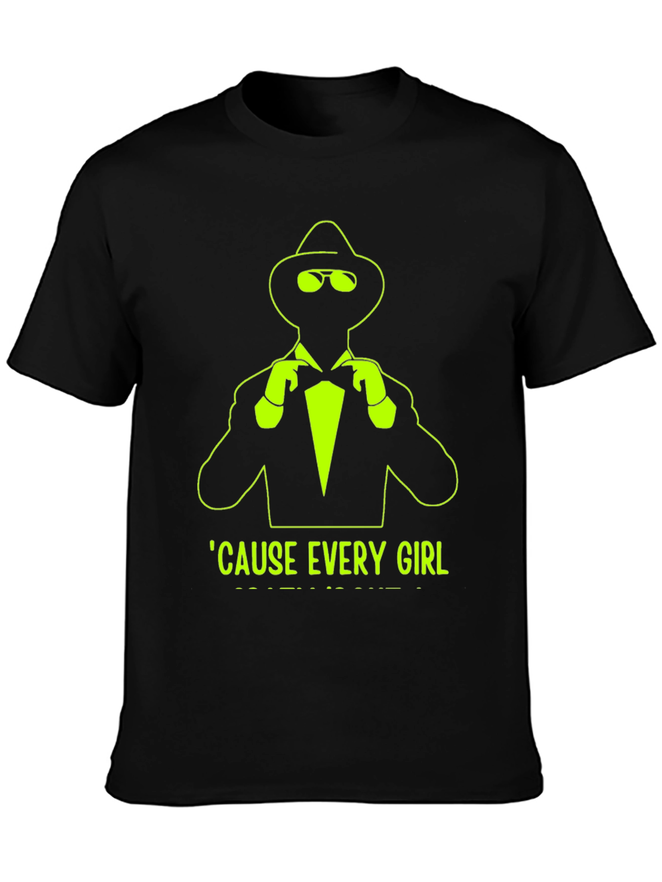 Black Mystery Man Graphic Tee - Cause Every Girl... view 3