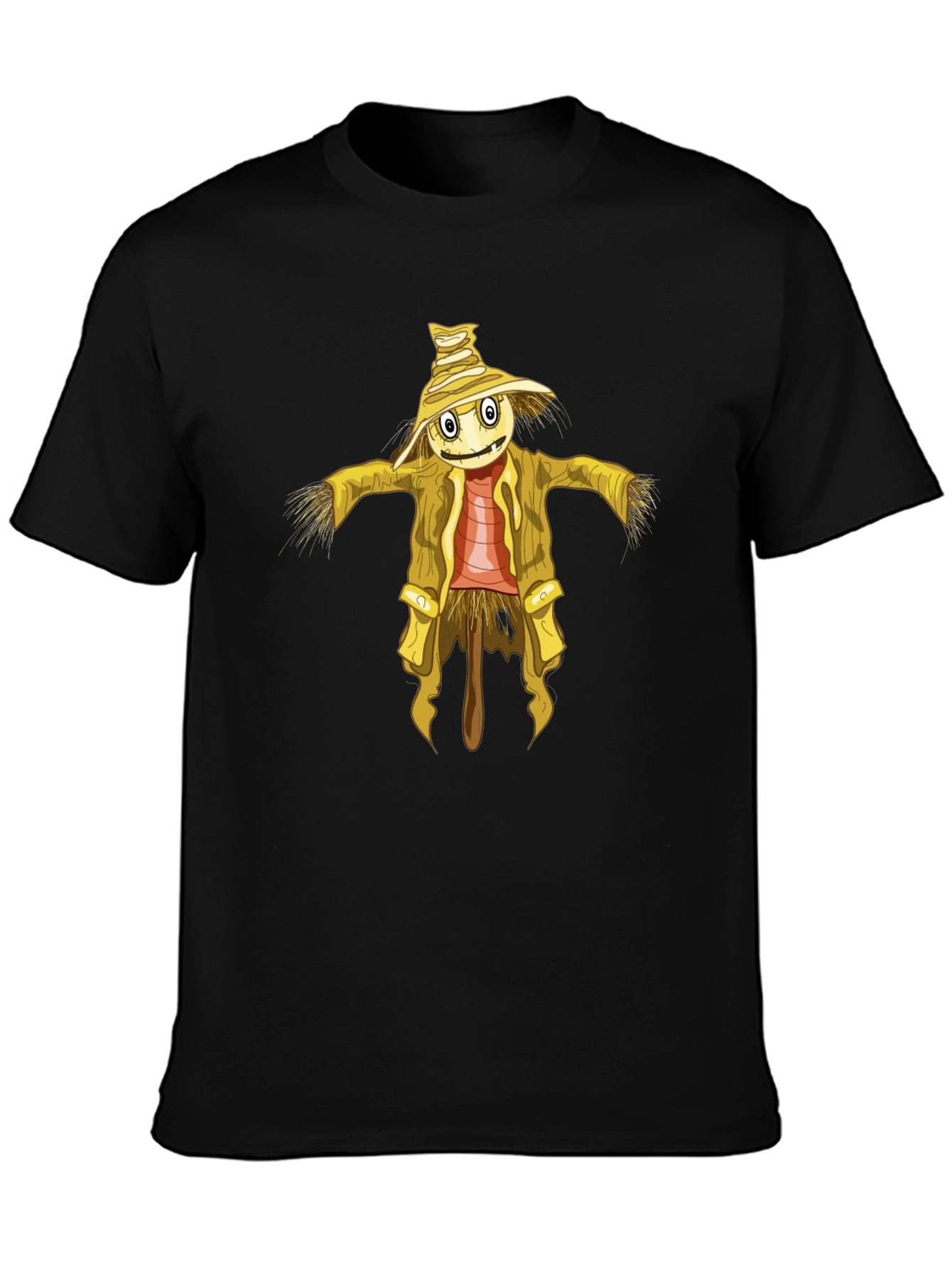 Black Scarecrow Graphic Tee - Men's Black T-Shirt view 3