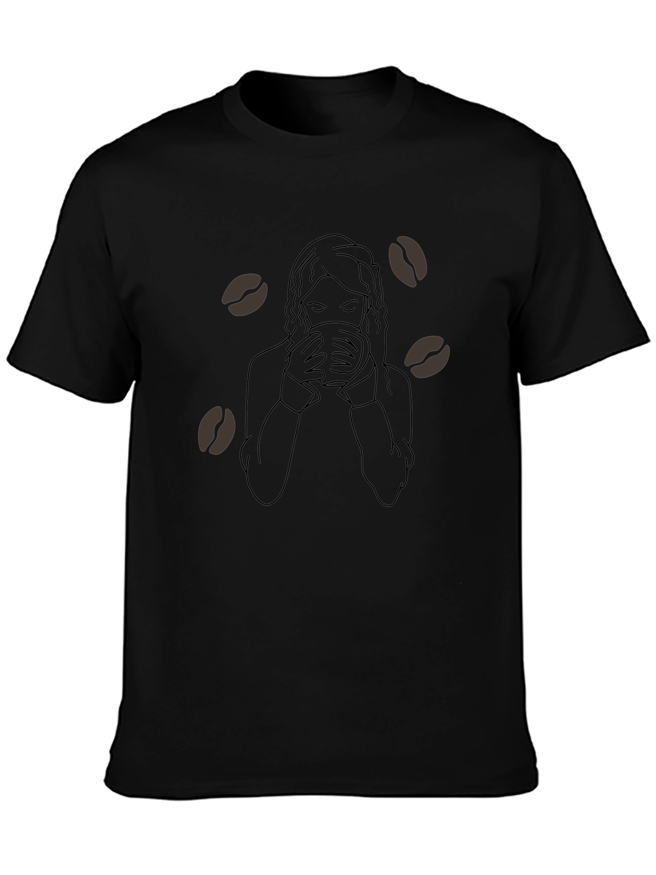 Black Coffee Lover Graphic Tee - Unisex Black T-Shirt view 3