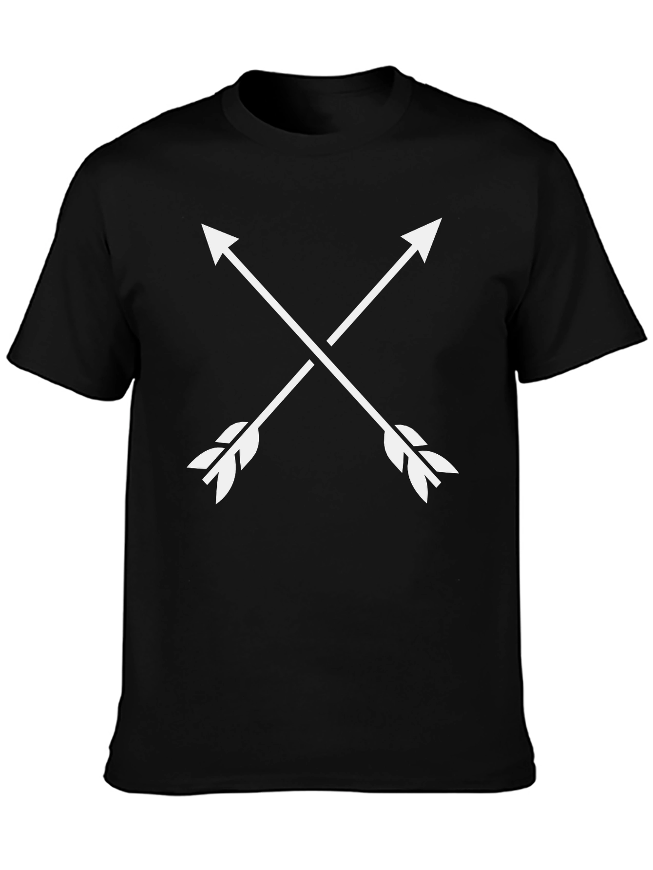 Black Crossed Arrows Graphic Tee - Modern Minimalist Design view 3