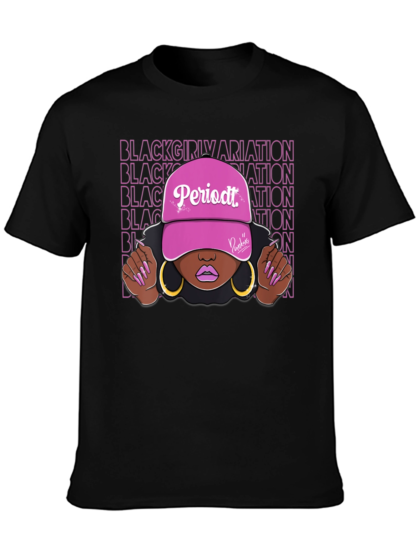 Black Black Girl Periodt T-Shirt view 3