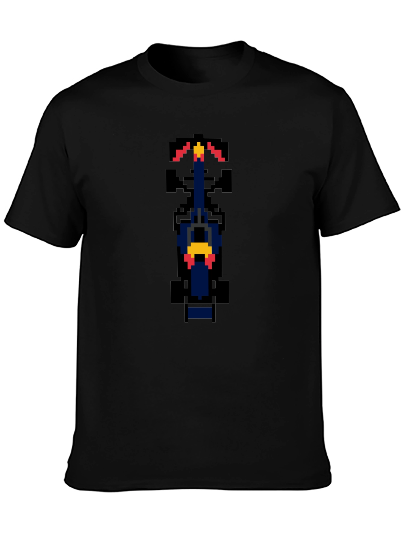 Black Retro Pixel Racer T-Shirt - Black view 3